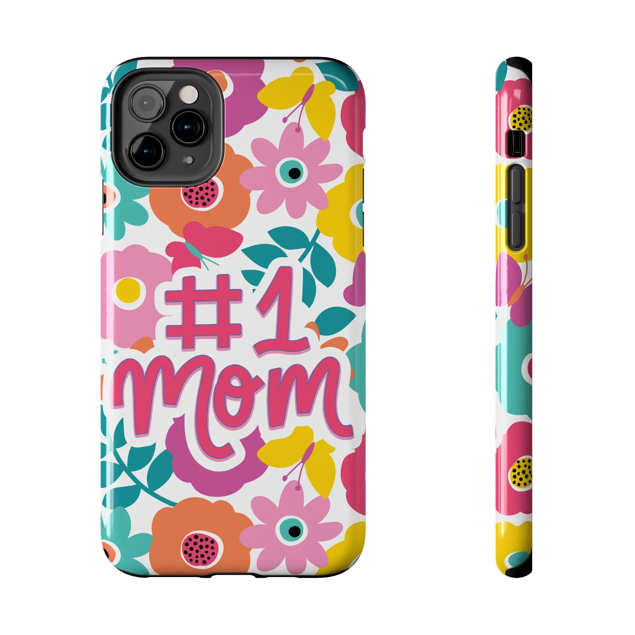 #1 Mom Floral Print Tough Phone Cases by Case-Mate, Mothers Day Gift