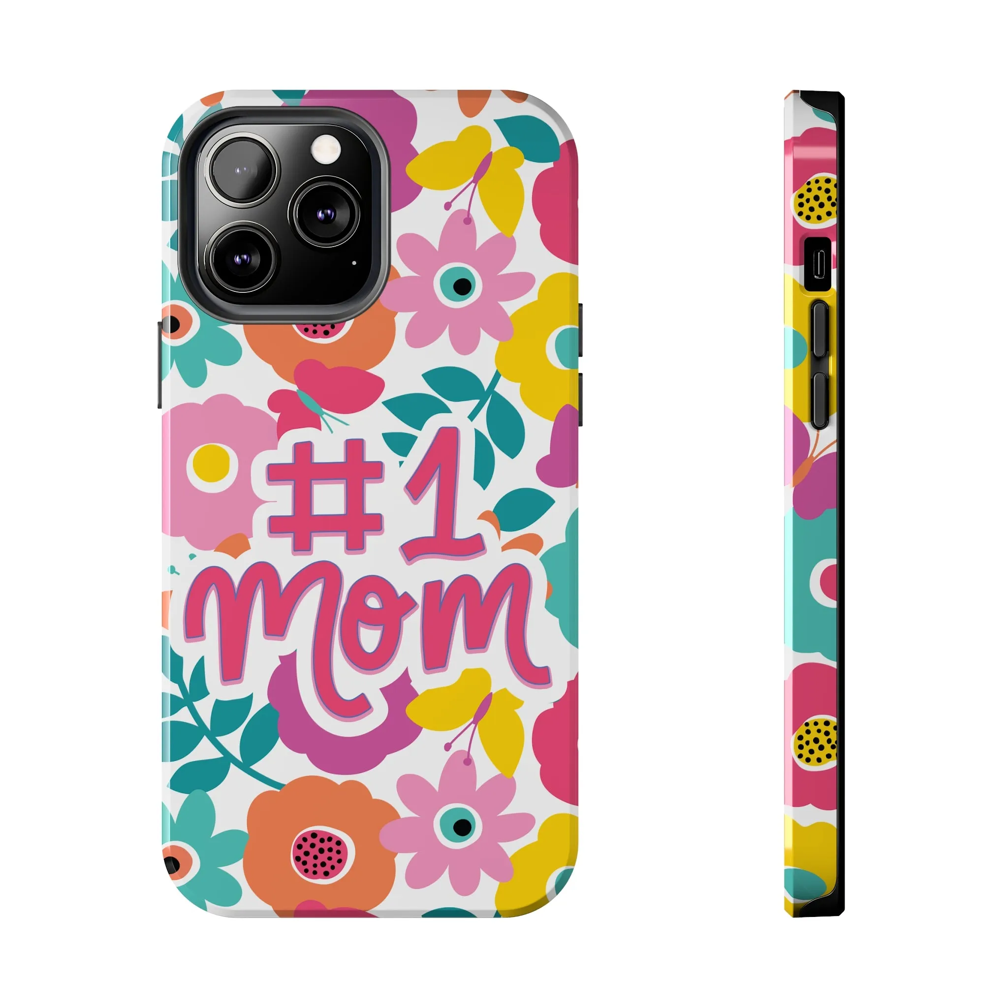 #1 Mom Floral Print Tough Phone Cases by Case-Mate, Mothers Day Gift