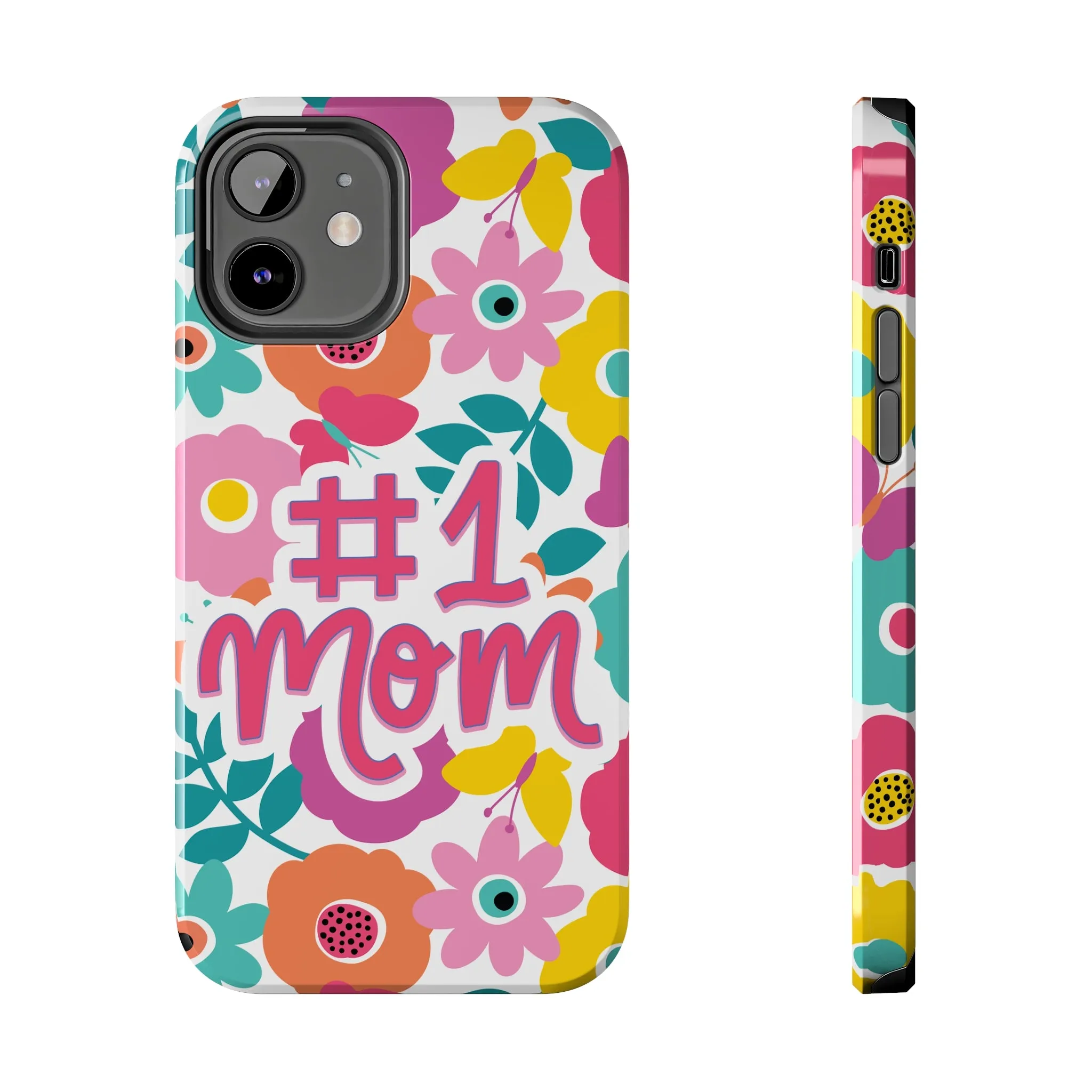 #1 Mom Floral Print Tough Phone Cases by Case-Mate, Mothers Day Gift