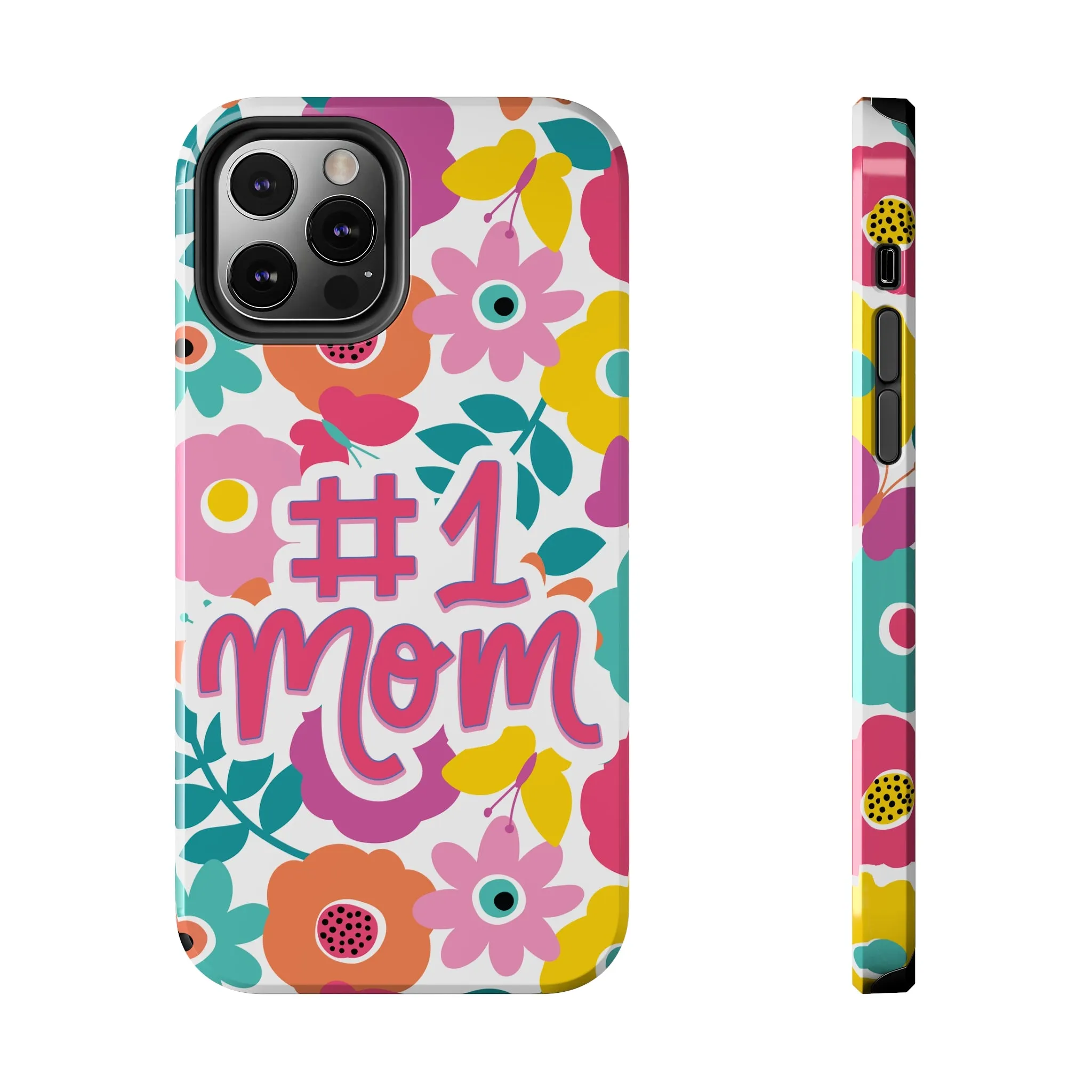 #1 Mom Floral Print Tough Phone Cases by Case-Mate, Mothers Day Gift