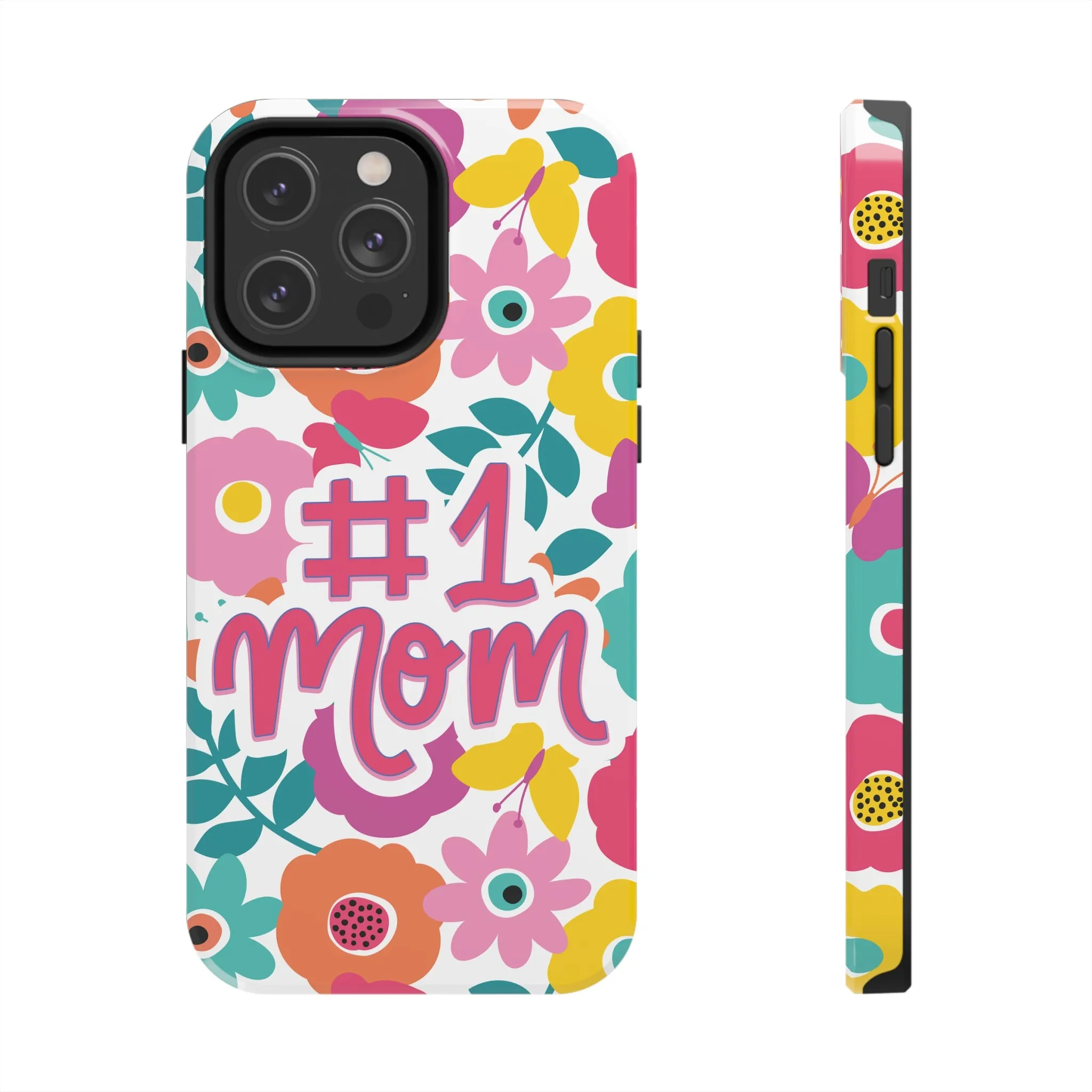 #1 Mom Floral Print Tough Phone Cases by Case-Mate, Mothers Day Gift