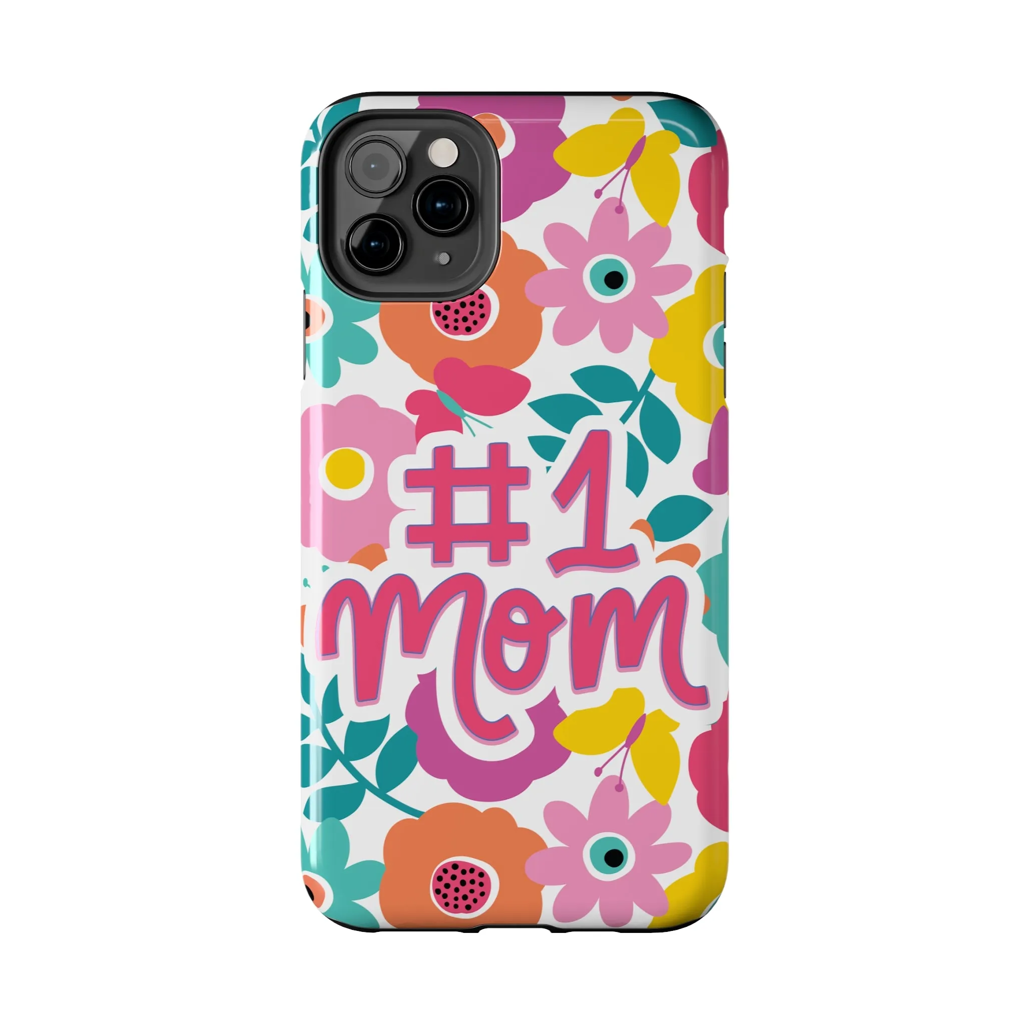 #1 Mom Floral Print Tough Phone Cases by Case-Mate, Mothers Day Gift