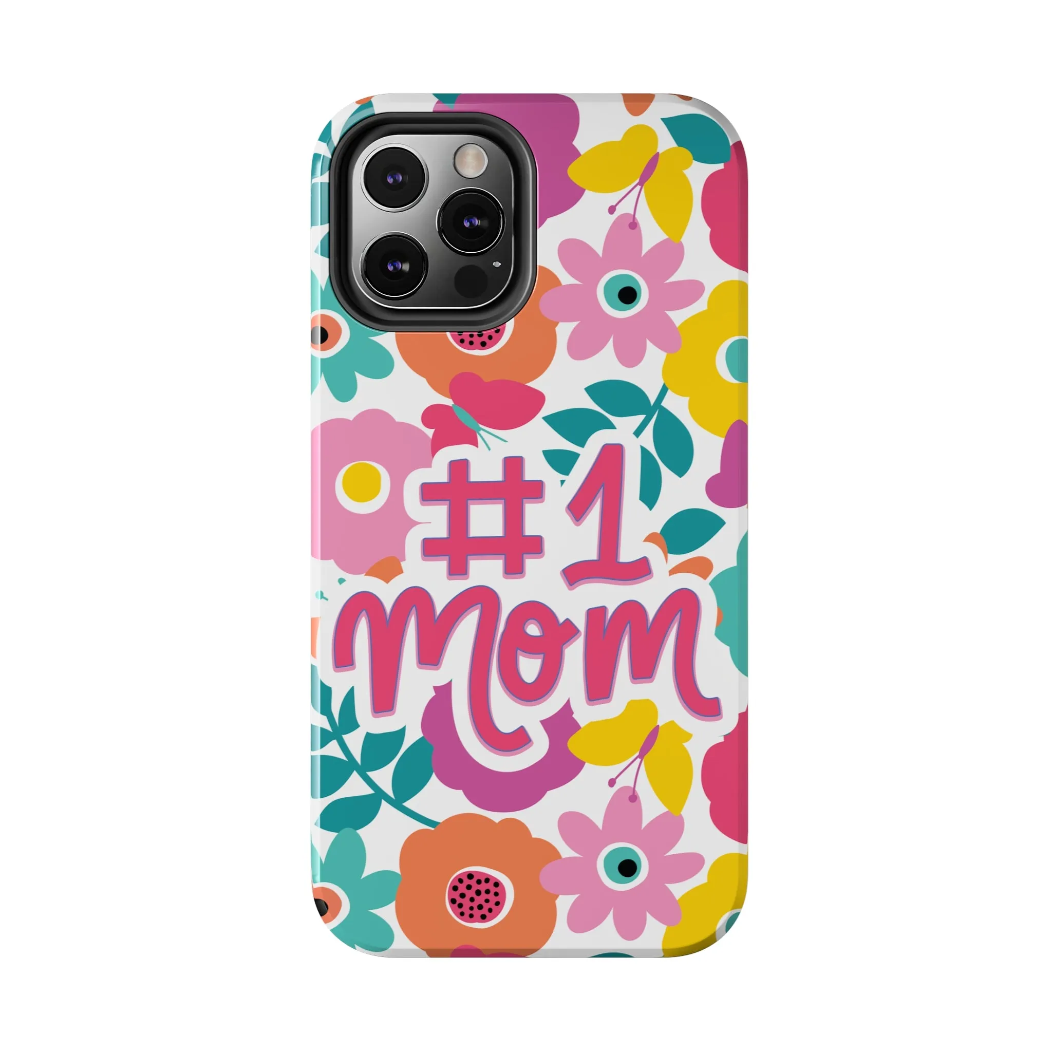 #1 Mom Floral Print Tough Phone Cases by Case-Mate, Mothers Day Gift