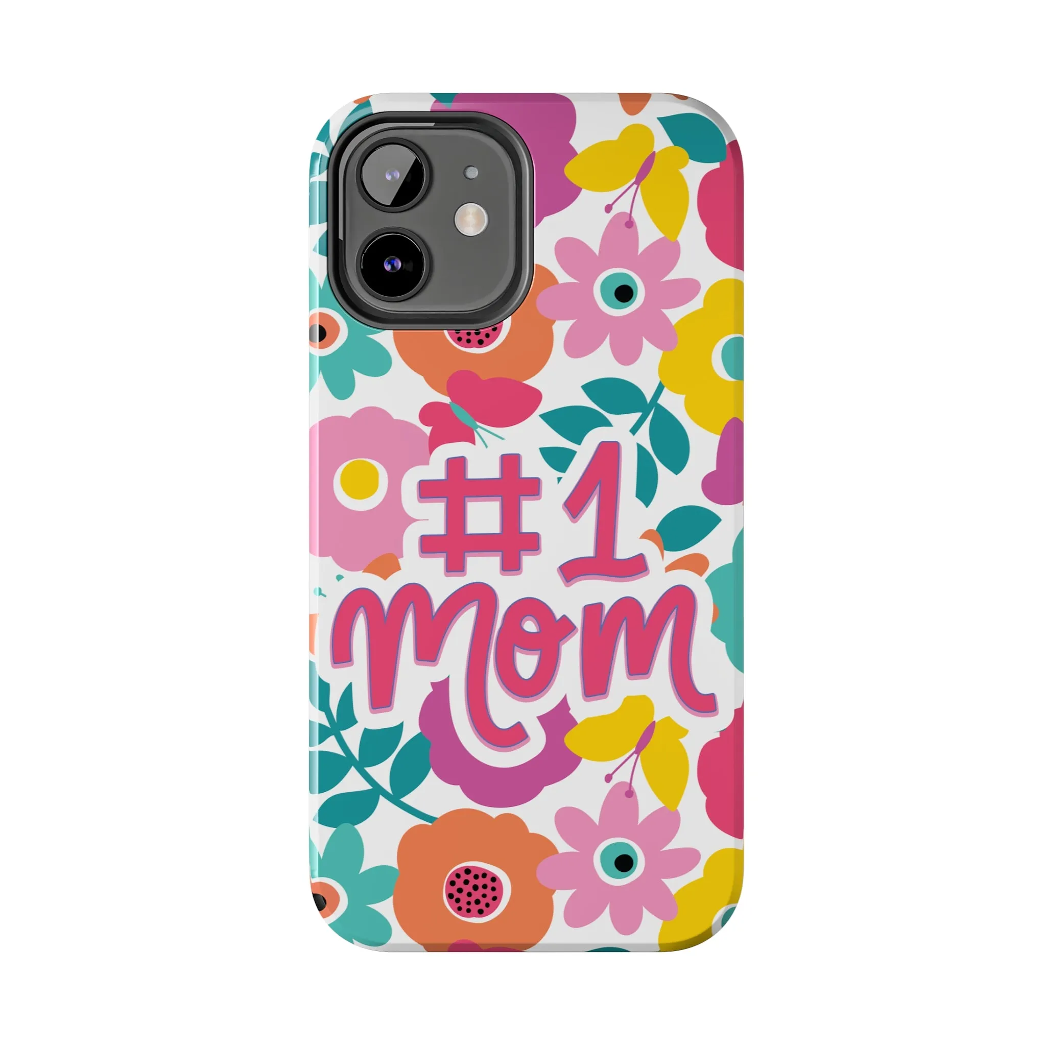 #1 Mom Floral Print Tough Phone Cases by Case-Mate, Mothers Day Gift