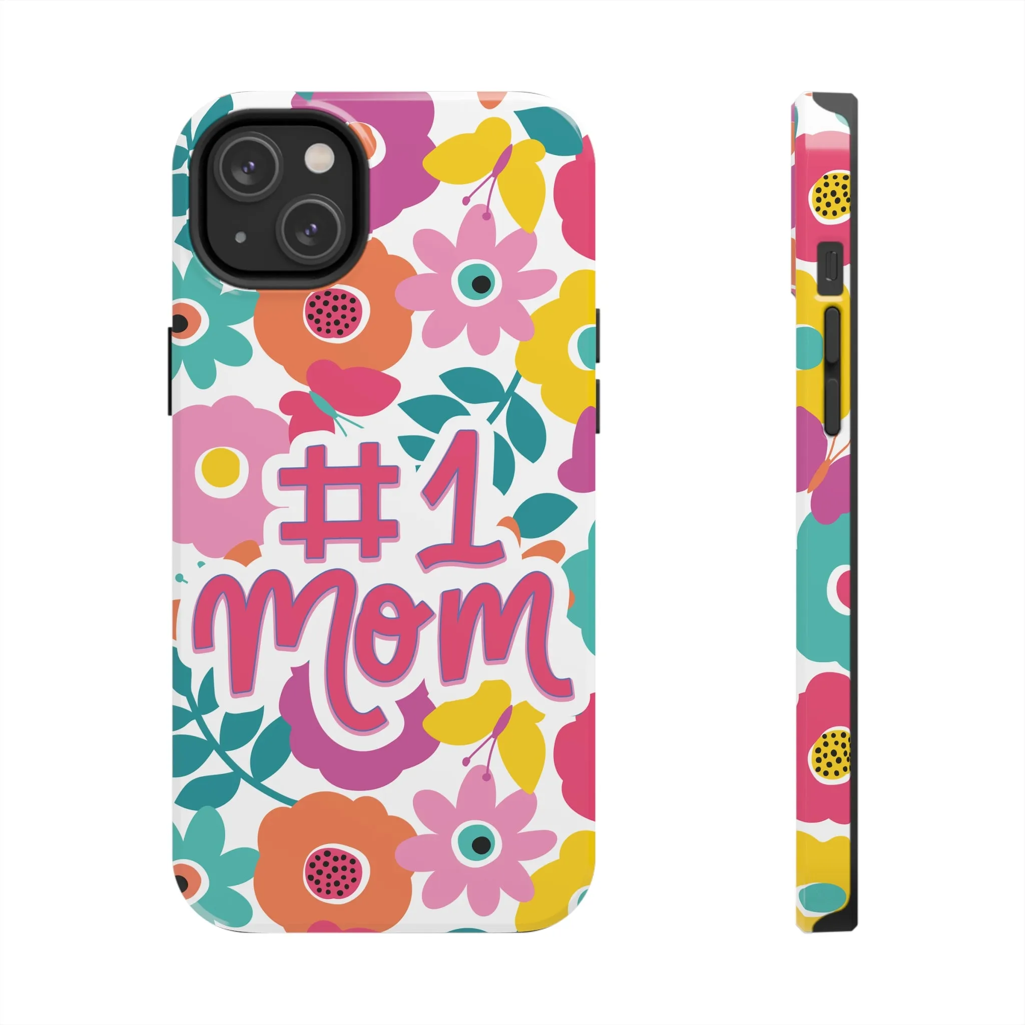 #1 Mom Floral Print Tough Phone Cases by Case-Mate, Mothers Day Gift