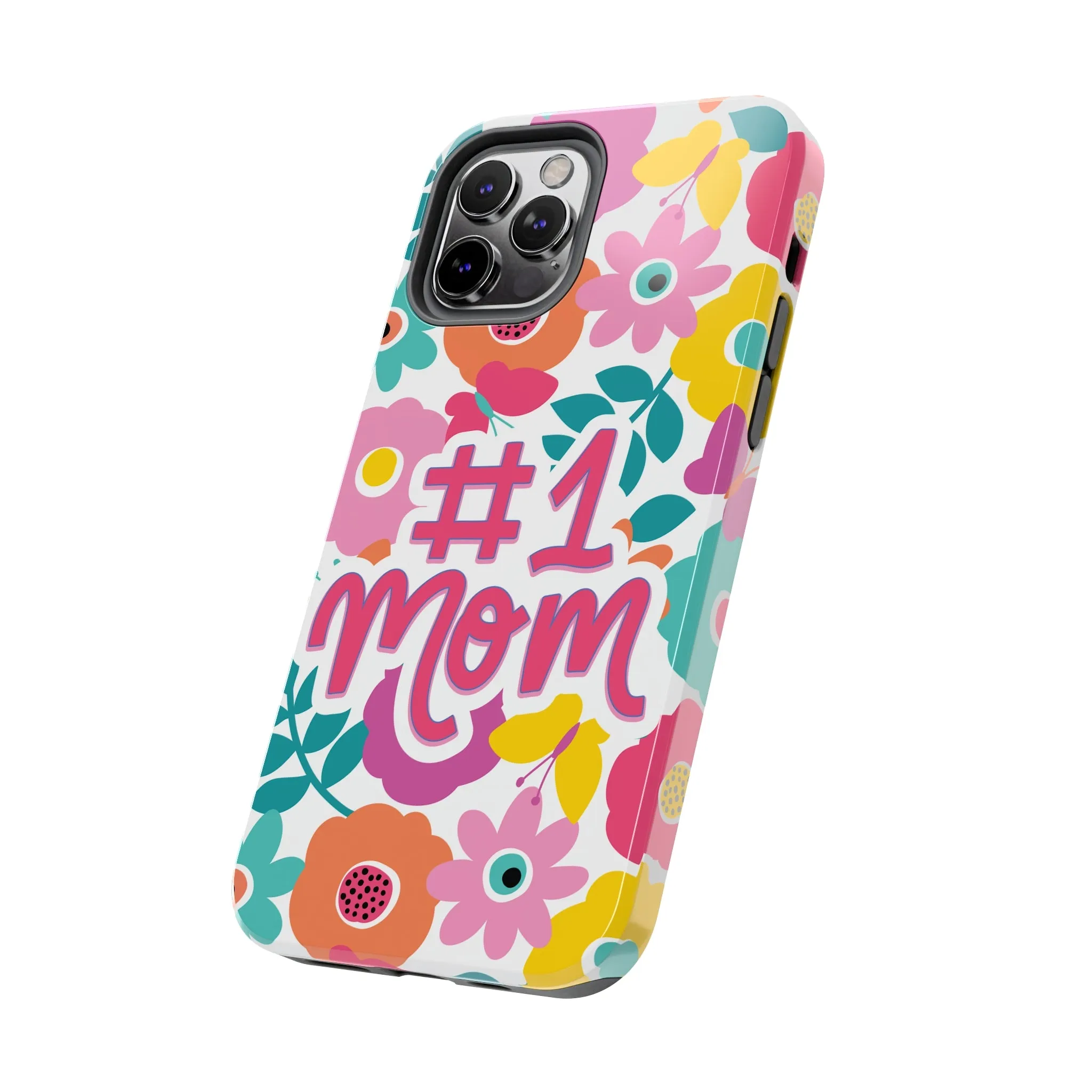 #1 Mom Floral Print Tough Phone Cases by Case-Mate, Mothers Day Gift