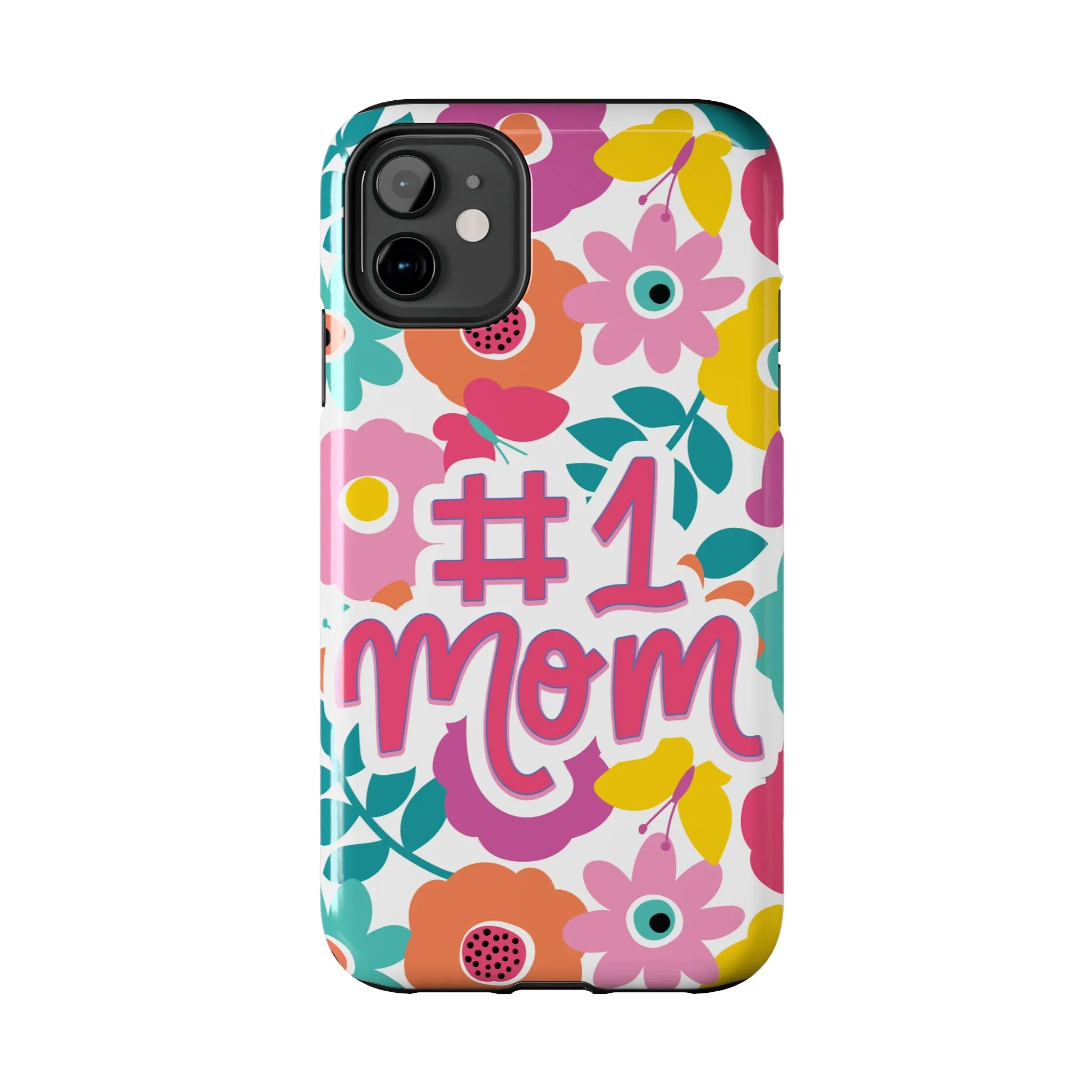 #1 Mom Floral Print Tough Phone Cases by Case-Mate, Mothers Day Gift