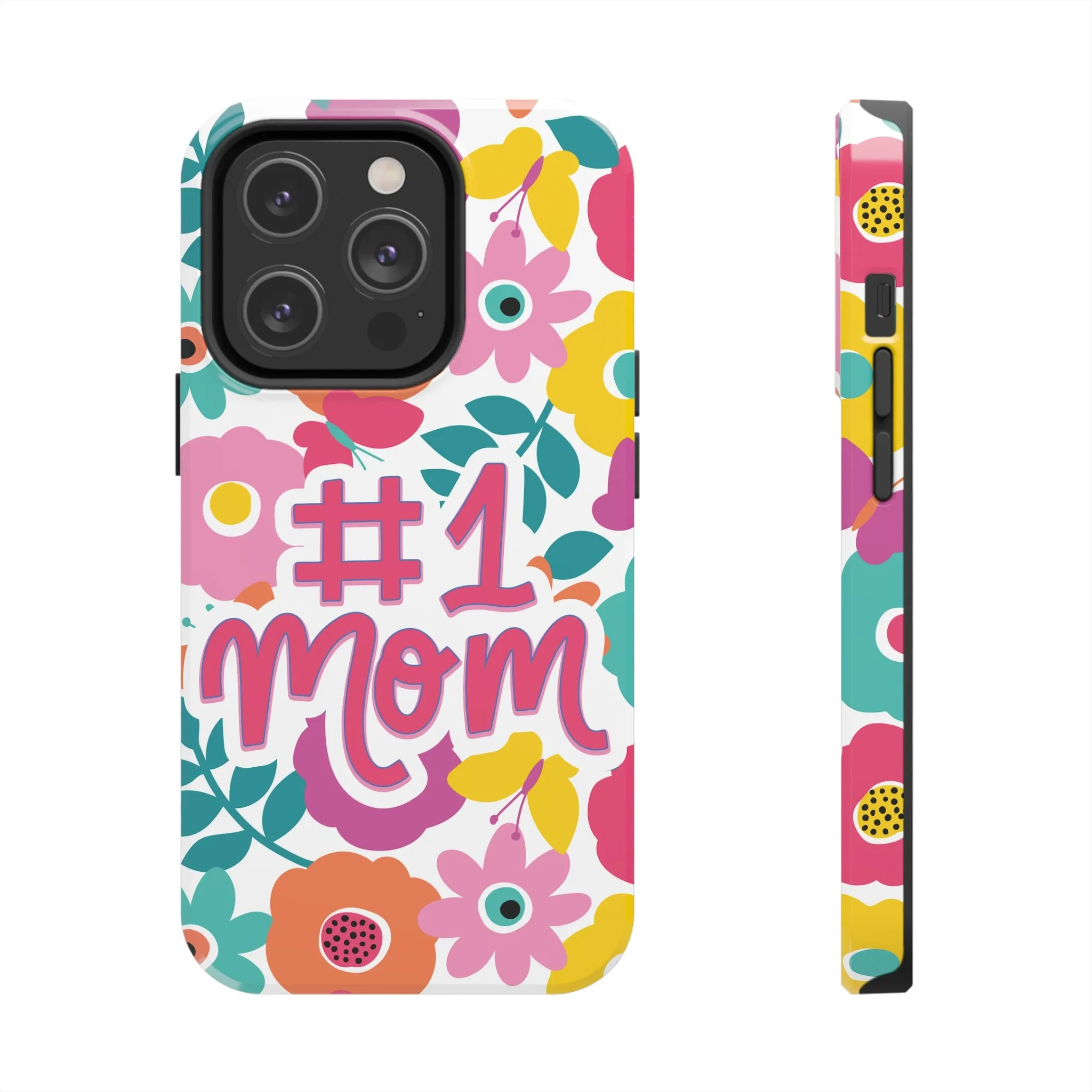 #1 Mom Floral Print Tough Phone Cases by Case-Mate, Mothers Day Gift