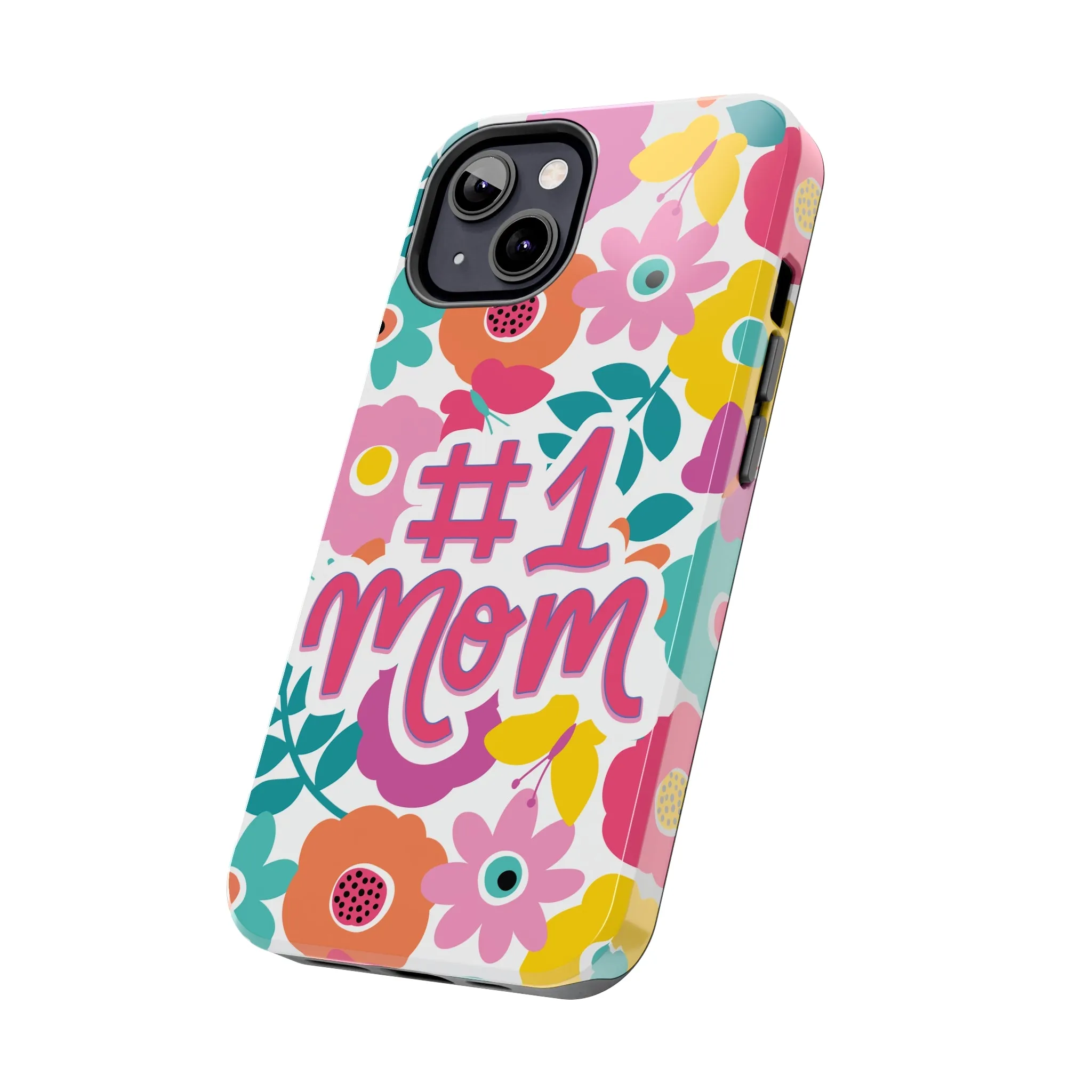 #1 Mom Floral Print Tough Phone Cases by Case-Mate, Mothers Day Gift
