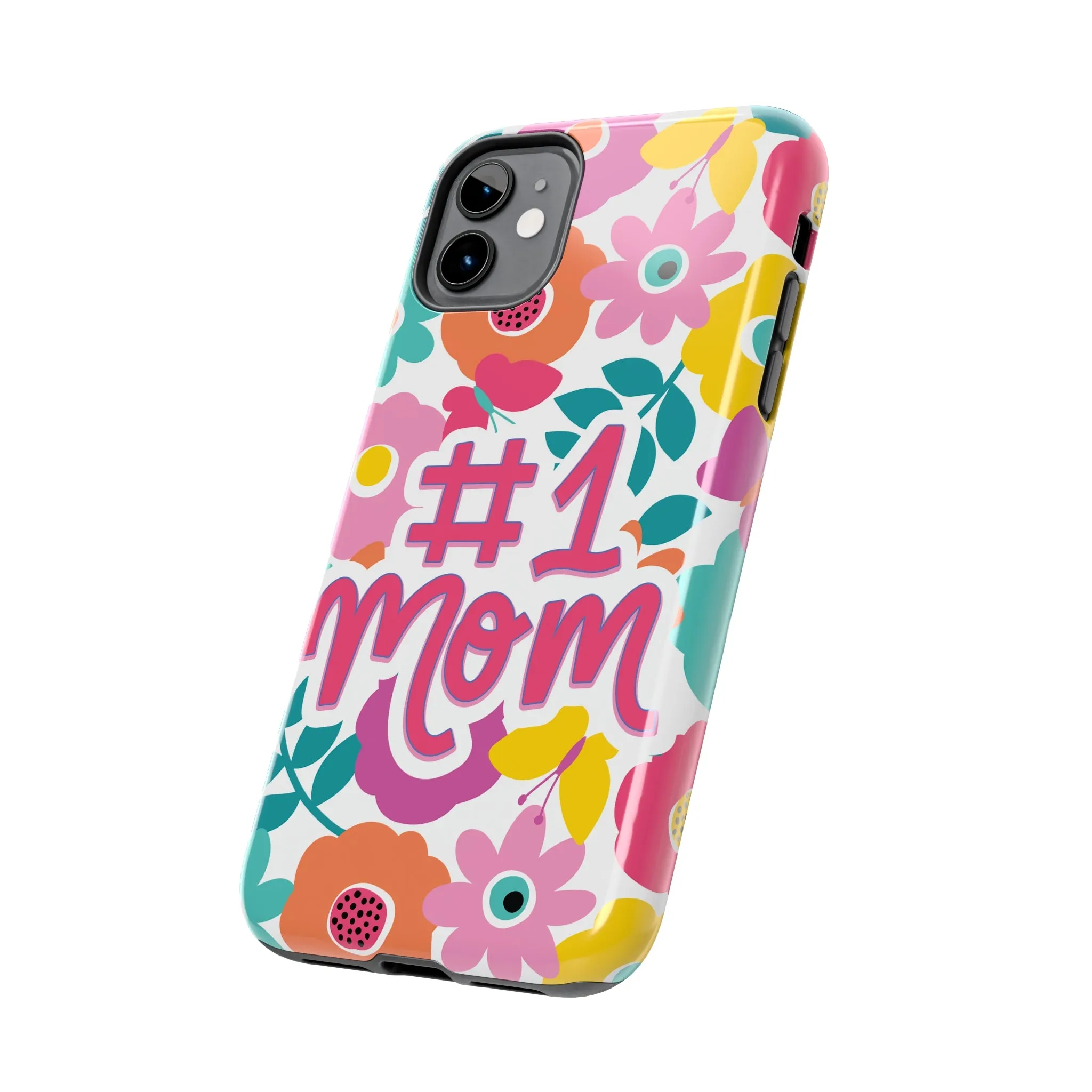 #1 Mom Floral Print Tough Phone Cases by Case-Mate, Mothers Day Gift