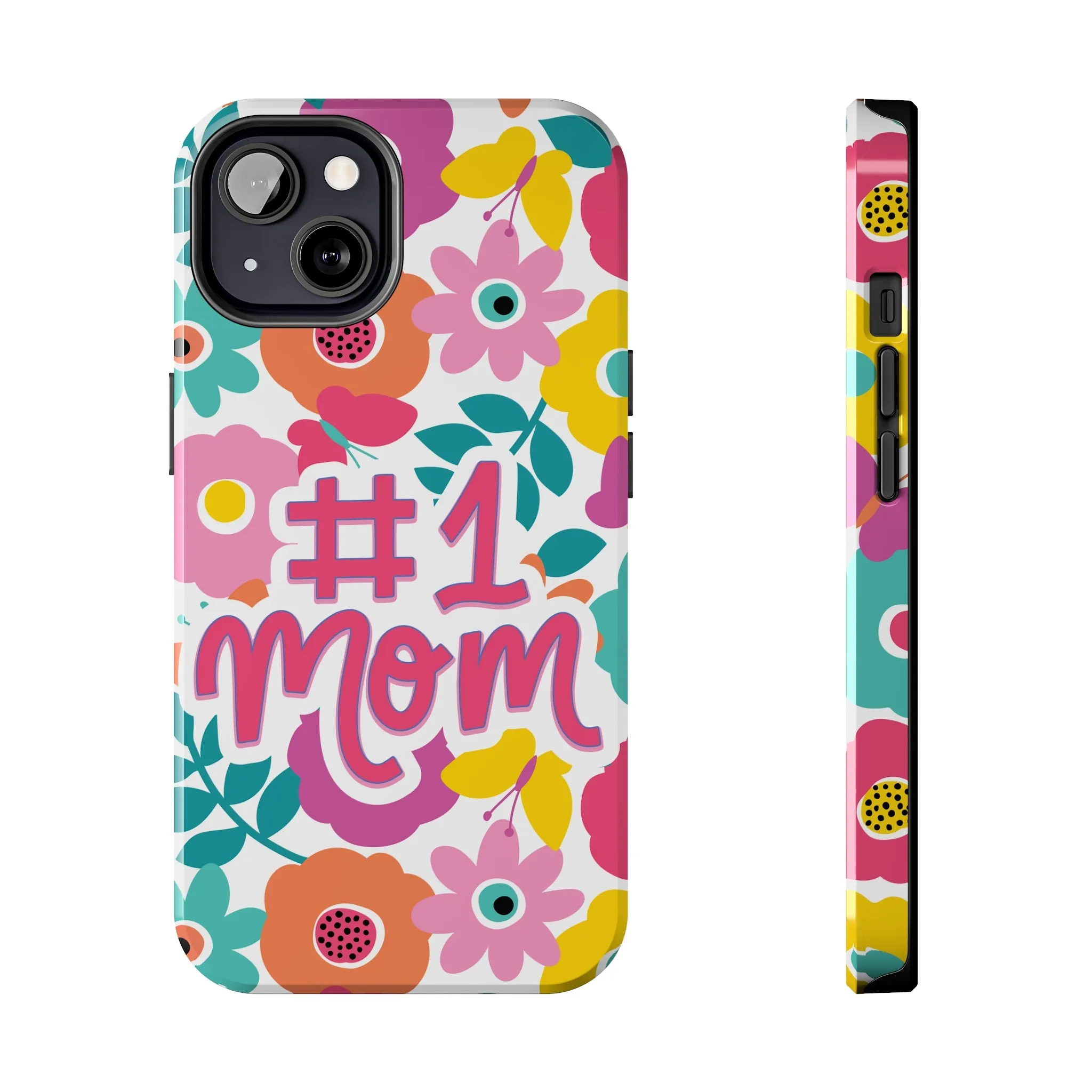 #1 Mom Floral Print Tough Phone Cases by Case-Mate, Mothers Day Gift