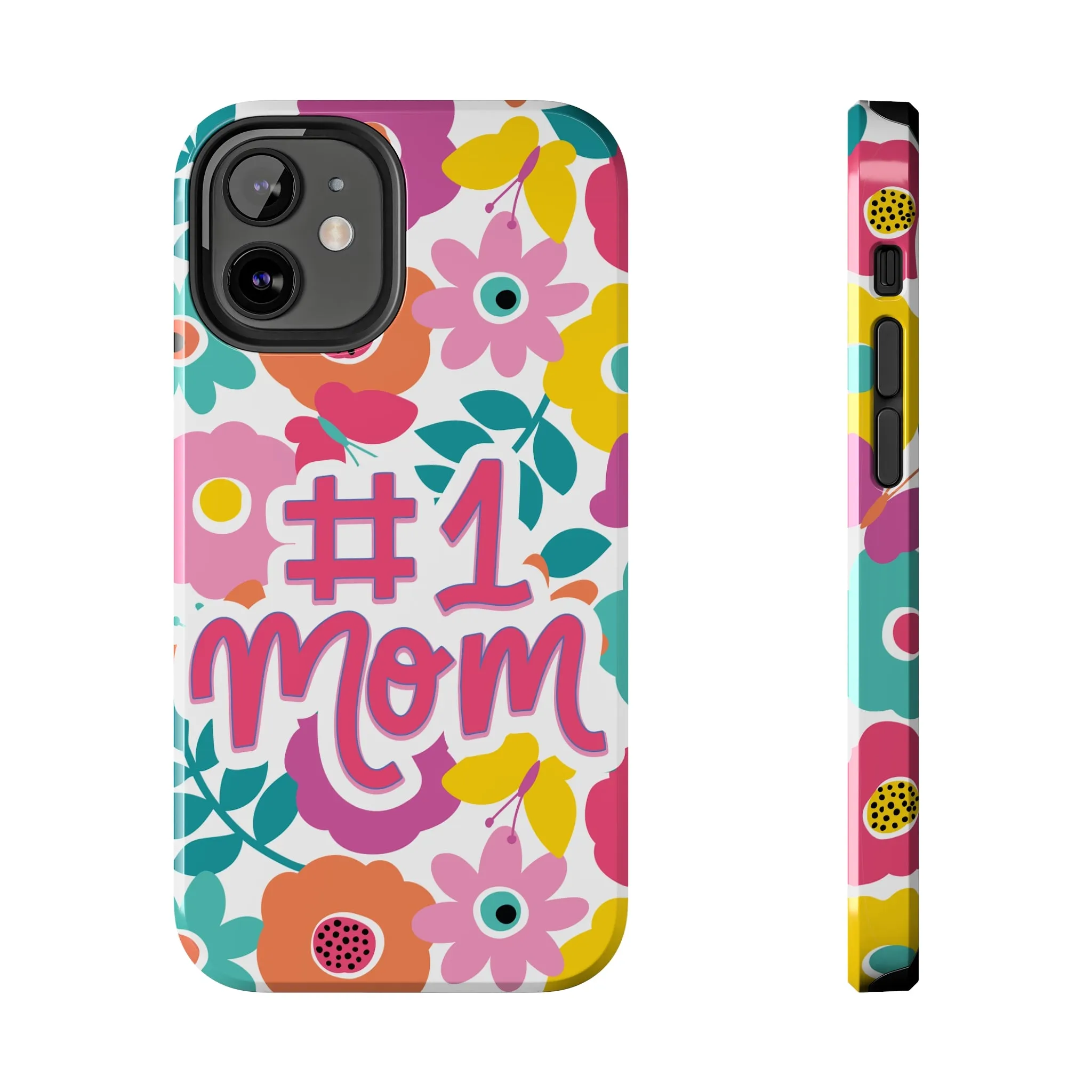 #1 Mom Floral Print Tough Phone Cases by Case-Mate, Mothers Day Gift