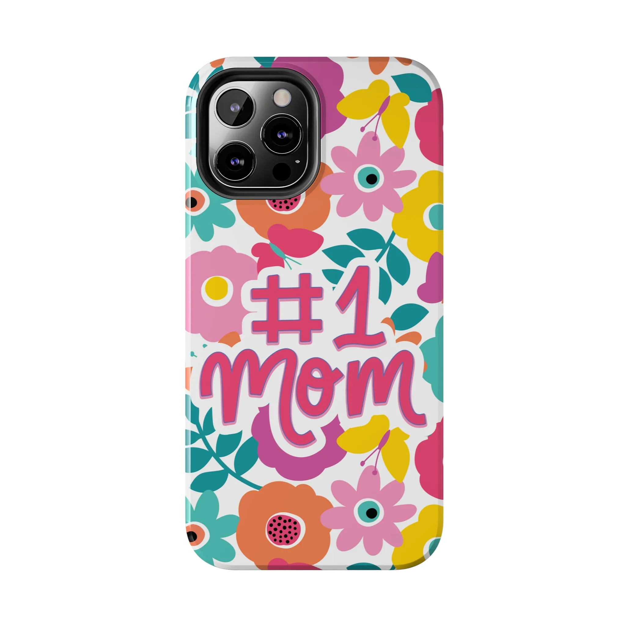 #1 Mom Floral Print Tough Phone Cases by Case-Mate, Mothers Day Gift