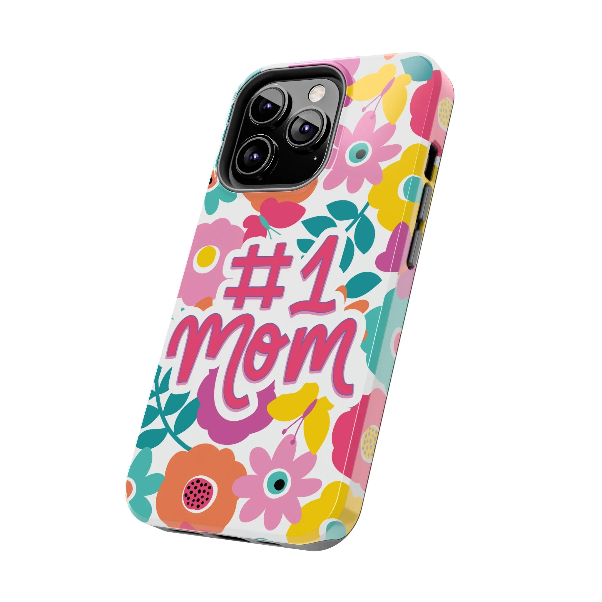 #1 Mom Floral Print Tough Phone Cases by Case-Mate, Mothers Day Gift