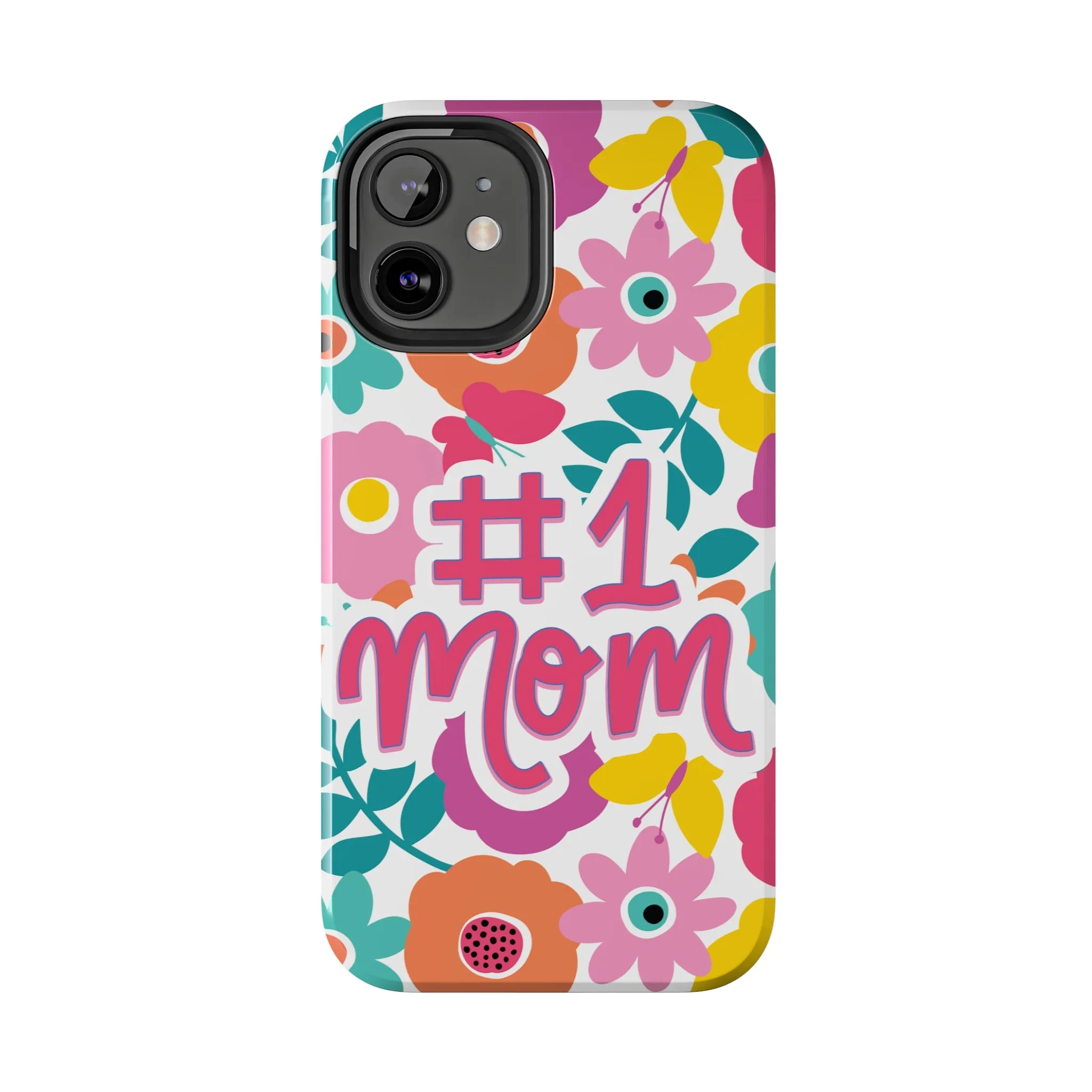 #1 Mom Floral Print Tough Phone Cases by Case-Mate, Mothers Day Gift
