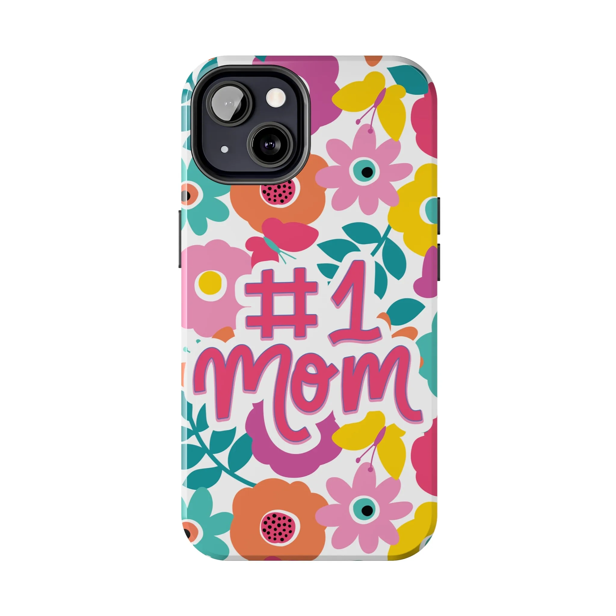 #1 Mom Floral Print Tough Phone Cases by Case-Mate, Mothers Day Gift