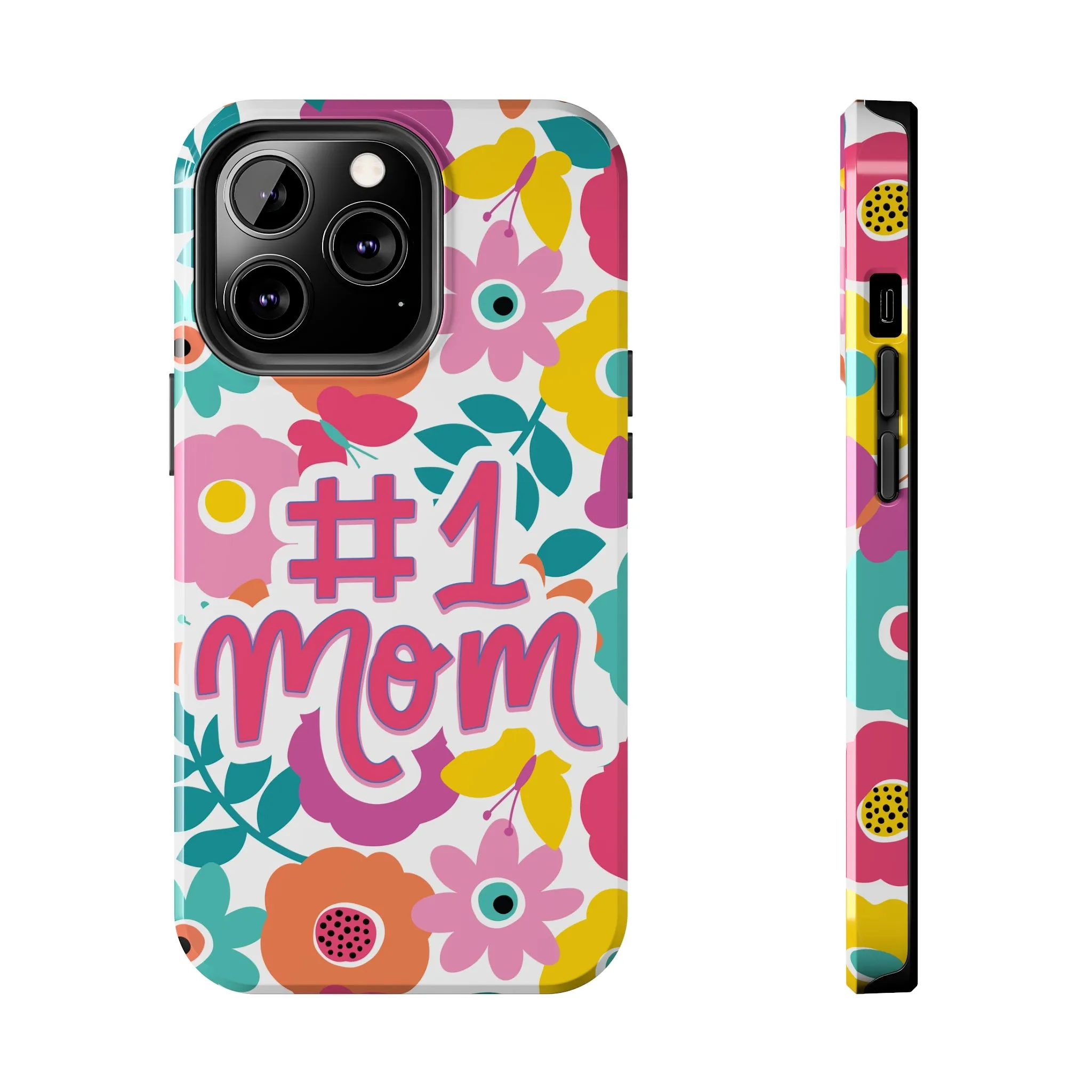 #1 Mom Floral Print Tough Phone Cases by Case-Mate, Mothers Day Gift