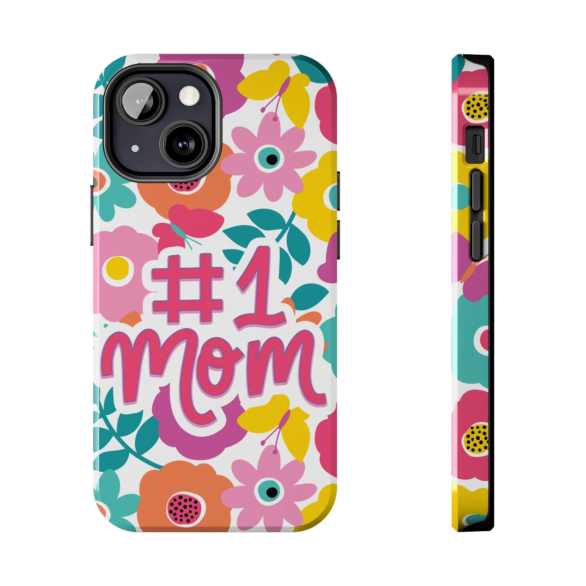 #1 Mom Floral Print Tough Phone Cases by Case-Mate, Mothers Day Gift