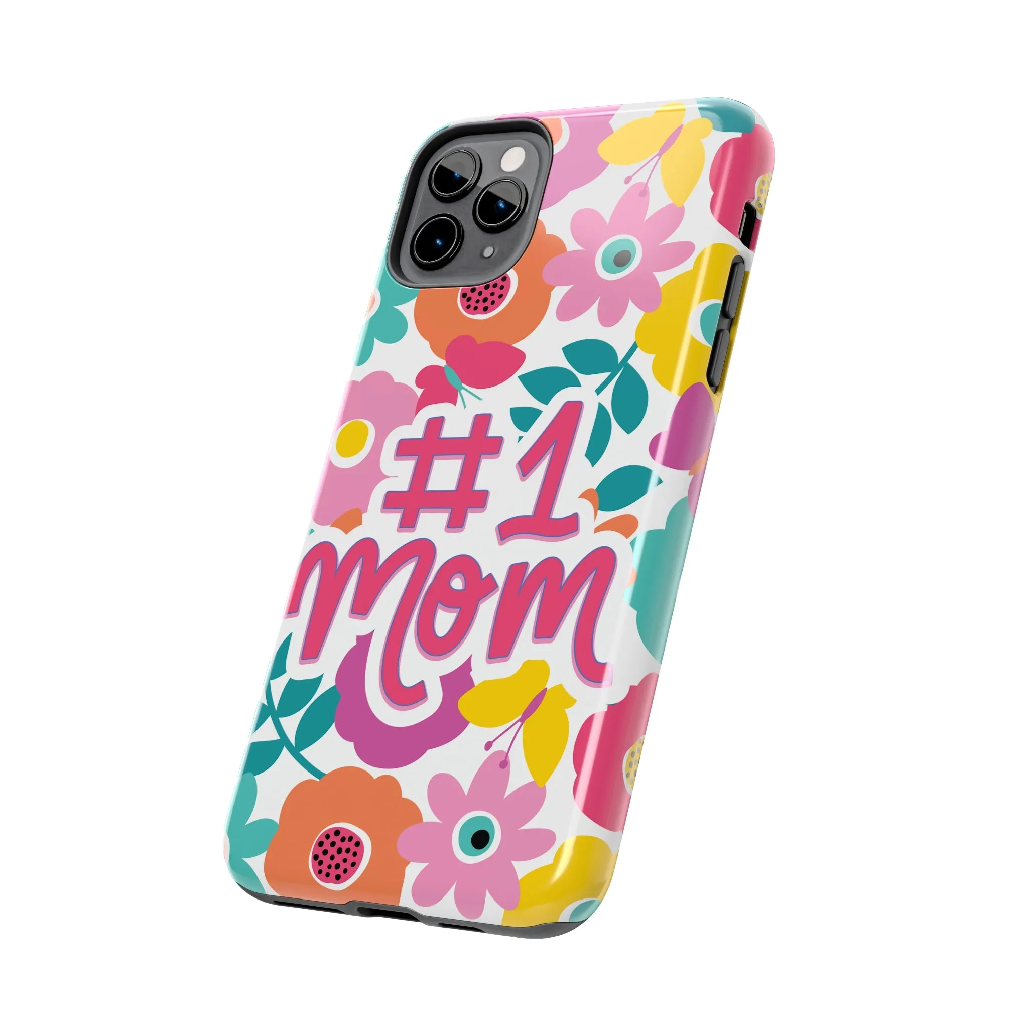 #1 Mom Floral Print Tough Phone Cases by Case-Mate, Mothers Day Gift