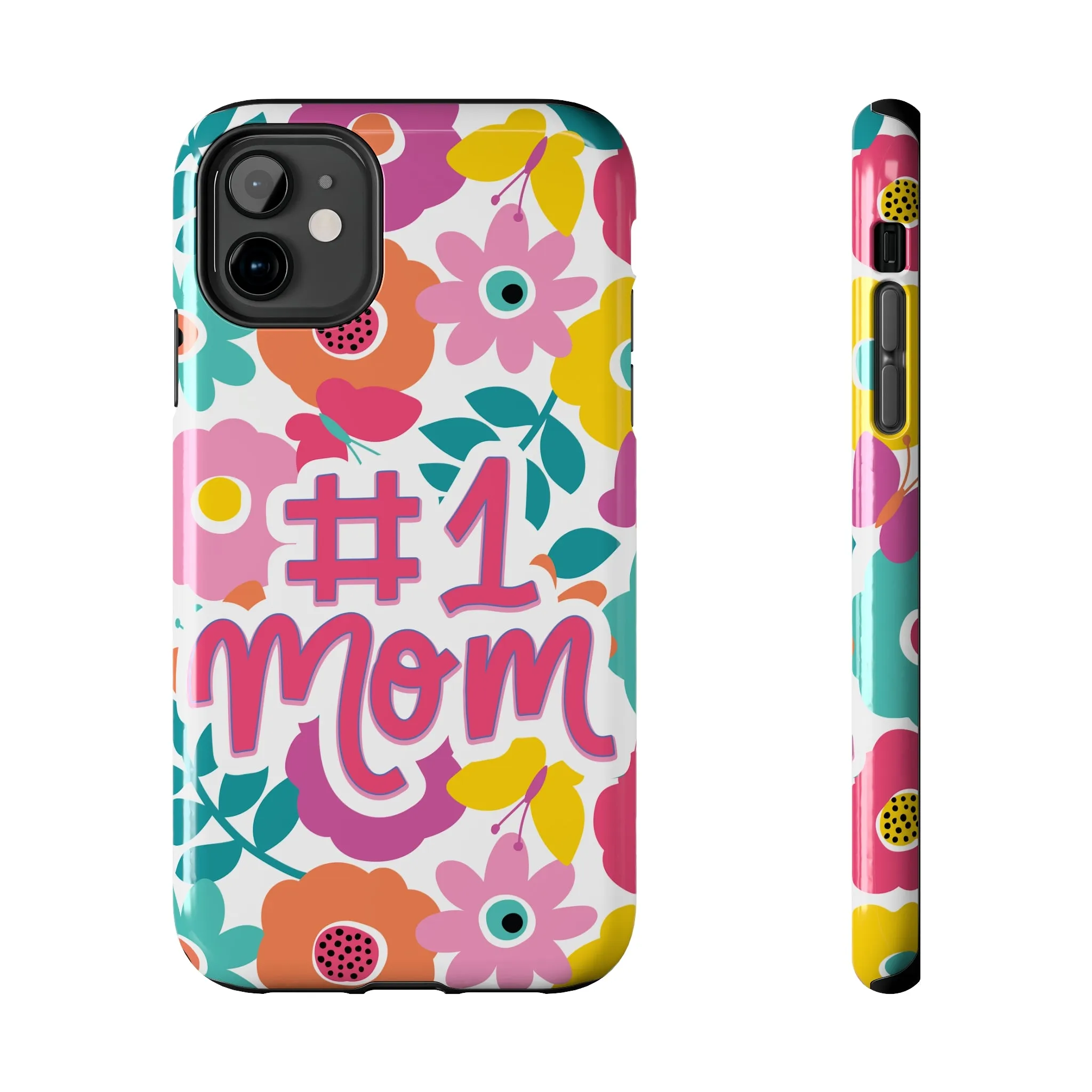#1 Mom Floral Print Tough Phone Cases by Case-Mate, Mothers Day Gift