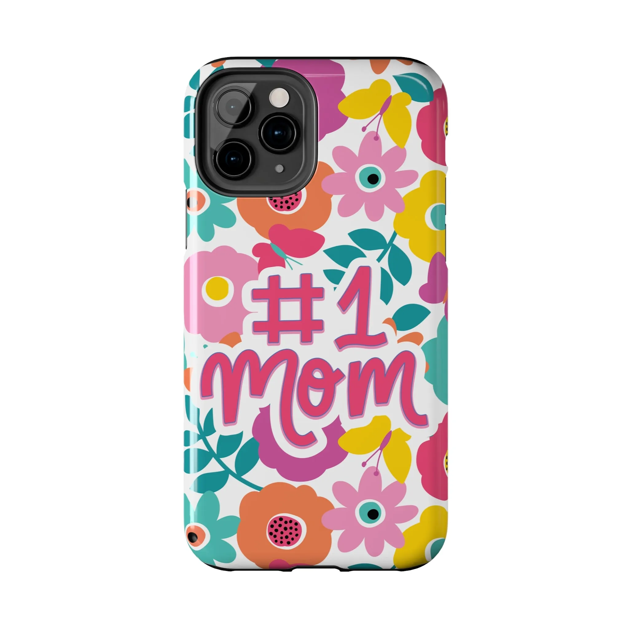 #1 Mom Floral Print Tough Phone Cases by Case-Mate, Mothers Day Gift