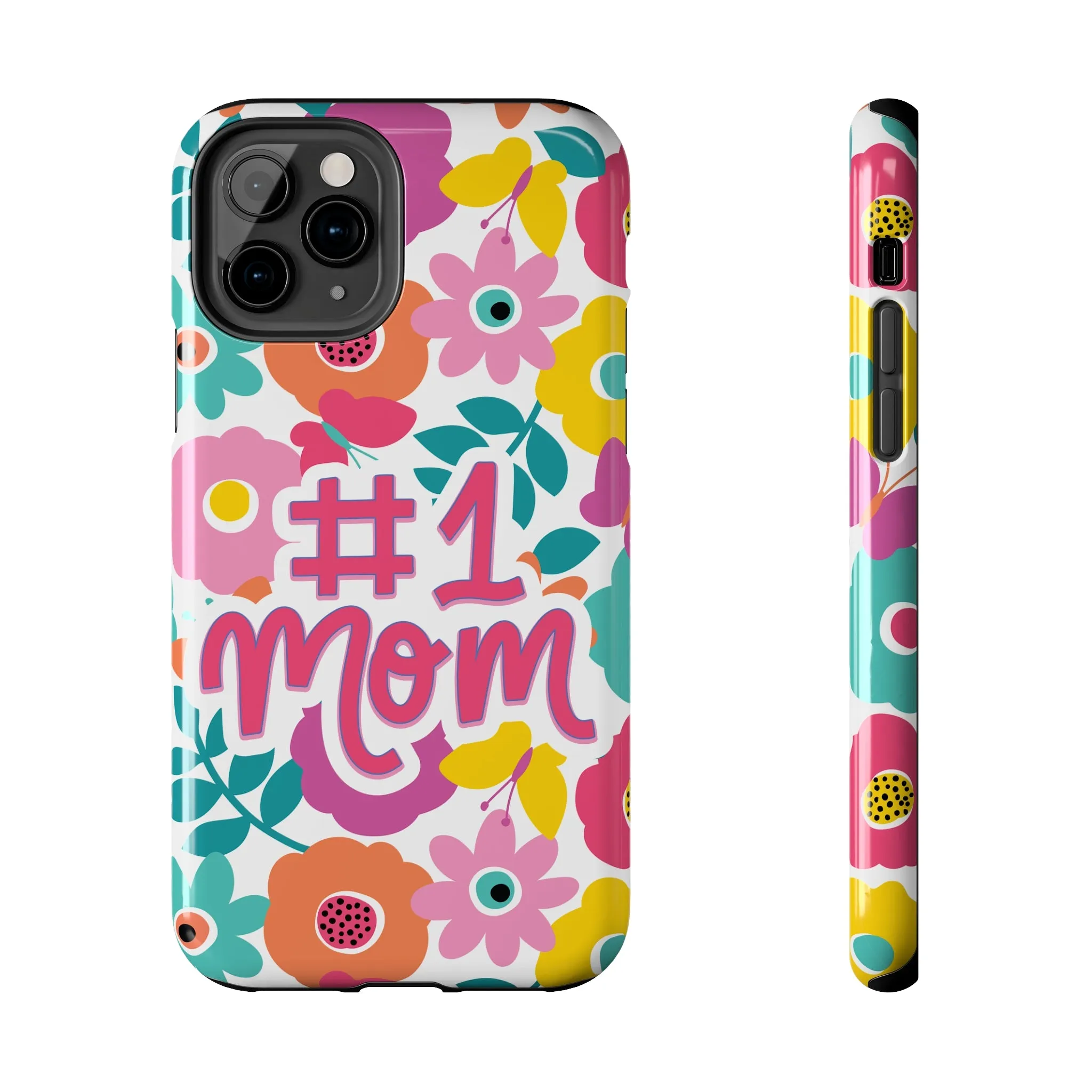 #1 Mom Floral Print Tough Phone Cases by Case-Mate, Mothers Day Gift