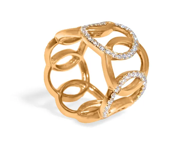 1.18ctw Diamond Rose Gold Ring