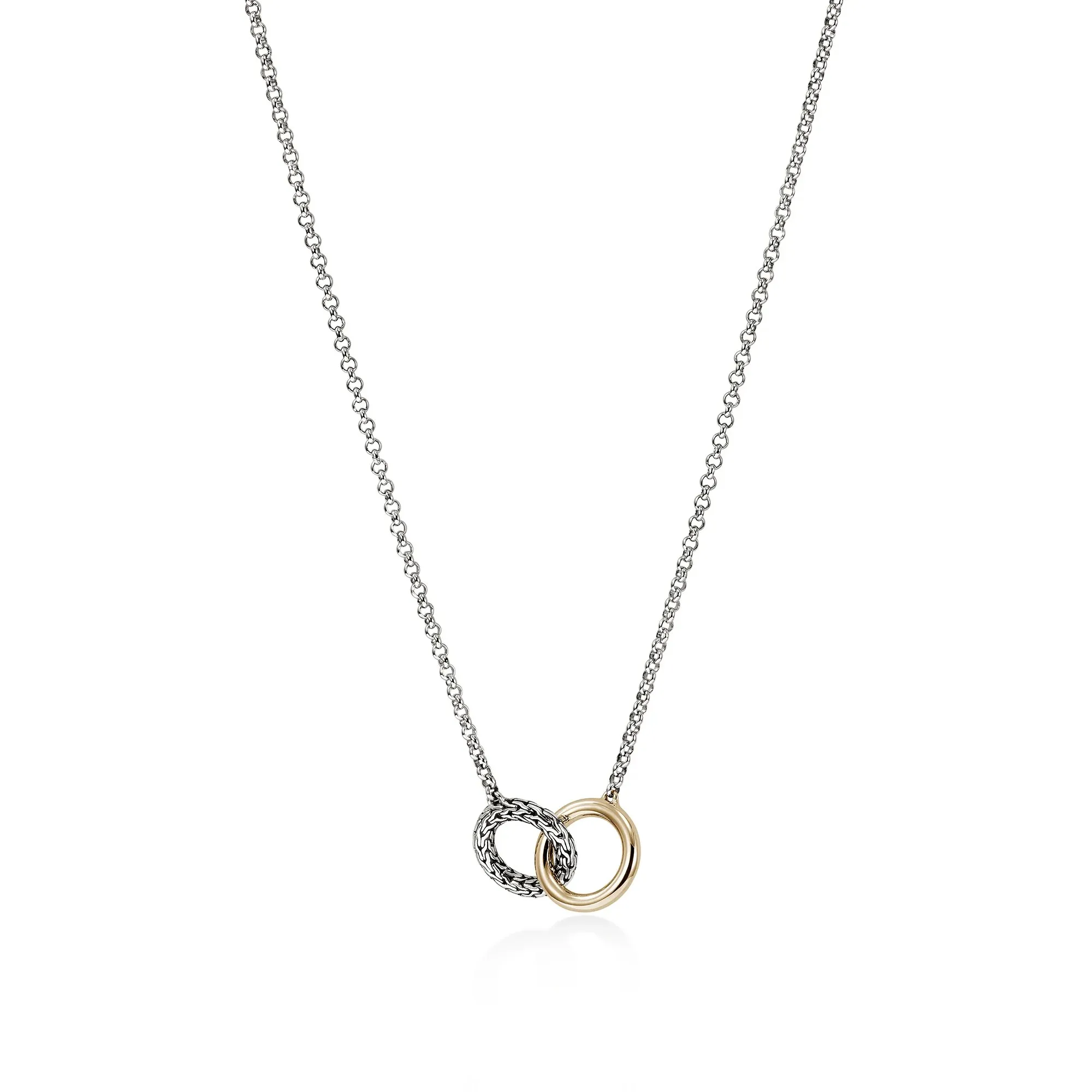 14K Gold and Sterling Silver Essential Linked Necklace