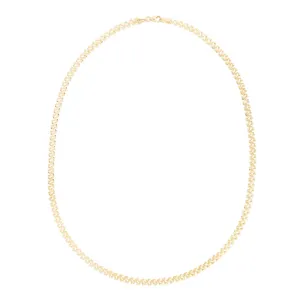 14K Gold Textured Fancy Chain