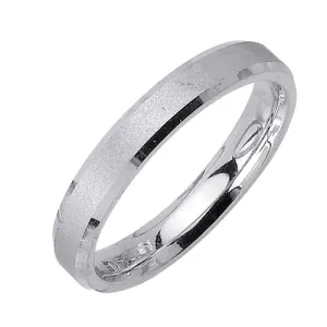 14K or 18K White Gold Plain Ring