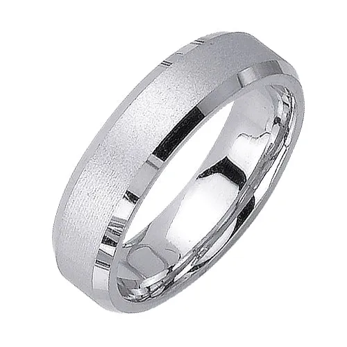 14K or 18K White Gold Plain Ring