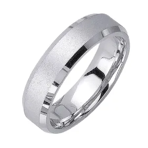 14K or 18K White Gold Plain Ring