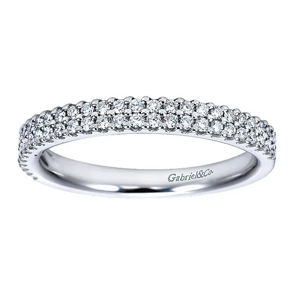 14k White Gold Contemporary Fancy Anniversary Band