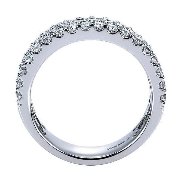 14k White Gold Contemporary Fancy Anniversary Band