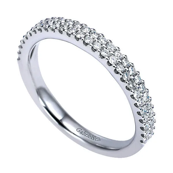 14k White Gold Contemporary Fancy Anniversary Band