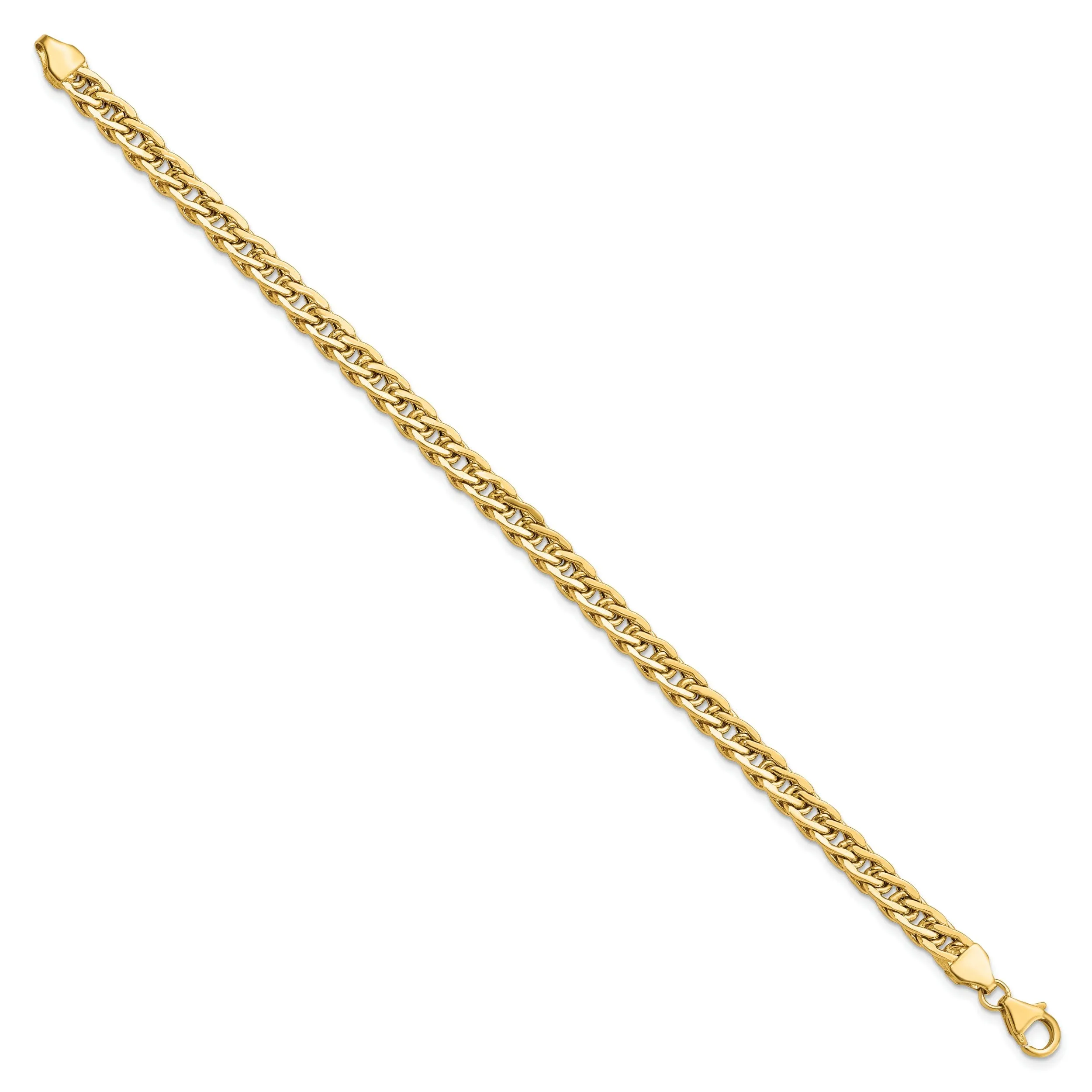 14k Yellow Gold Polished Fancy Link Bracelet