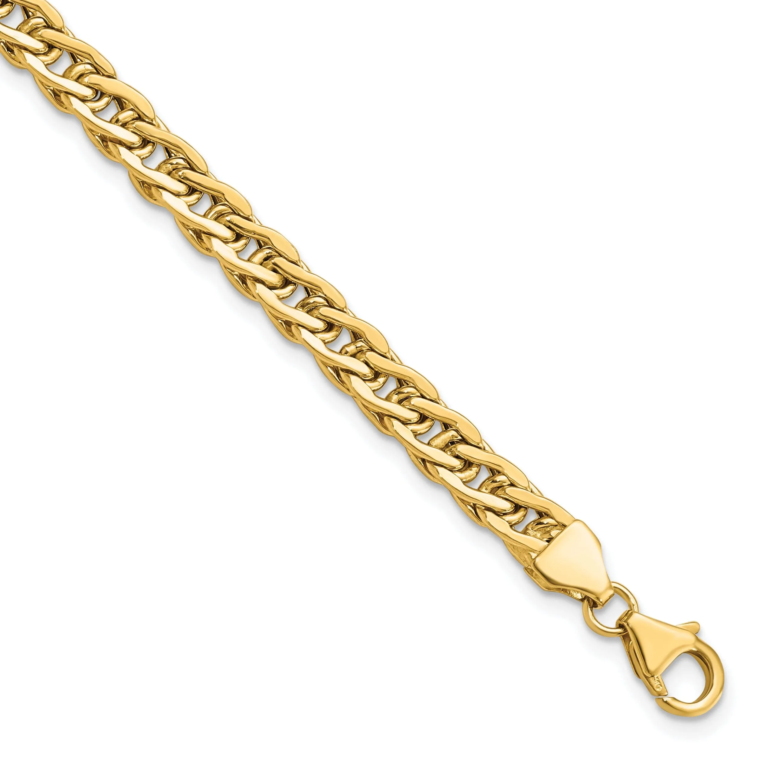 14k Yellow Gold Polished Fancy Link Bracelet