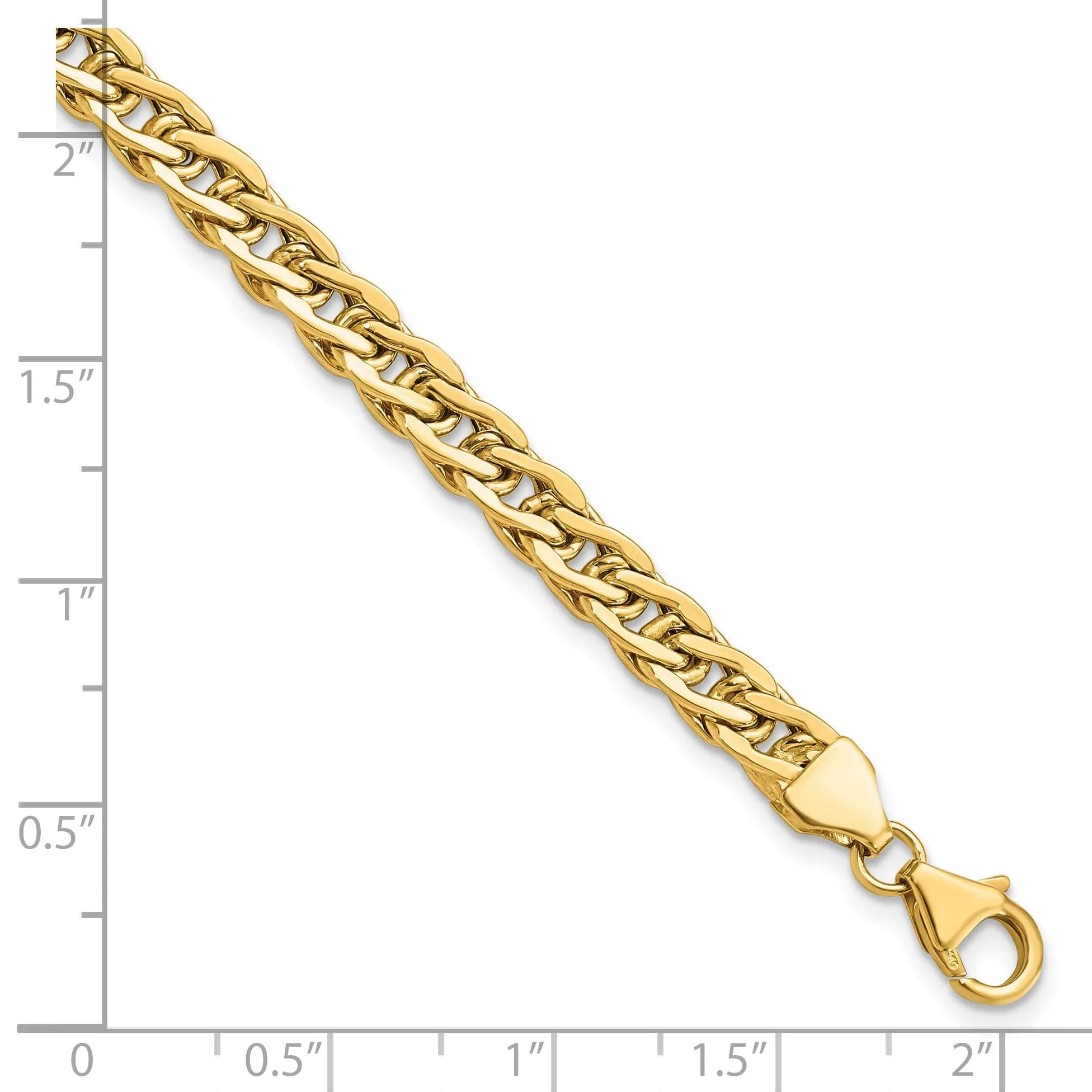 14k Yellow Gold Polished Fancy Link Bracelet