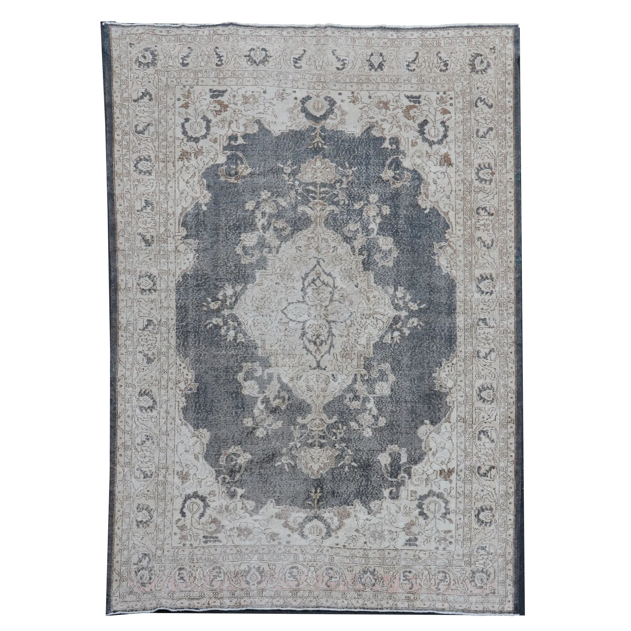15394 Handwoven Vintage Rug 7'4x10'7
