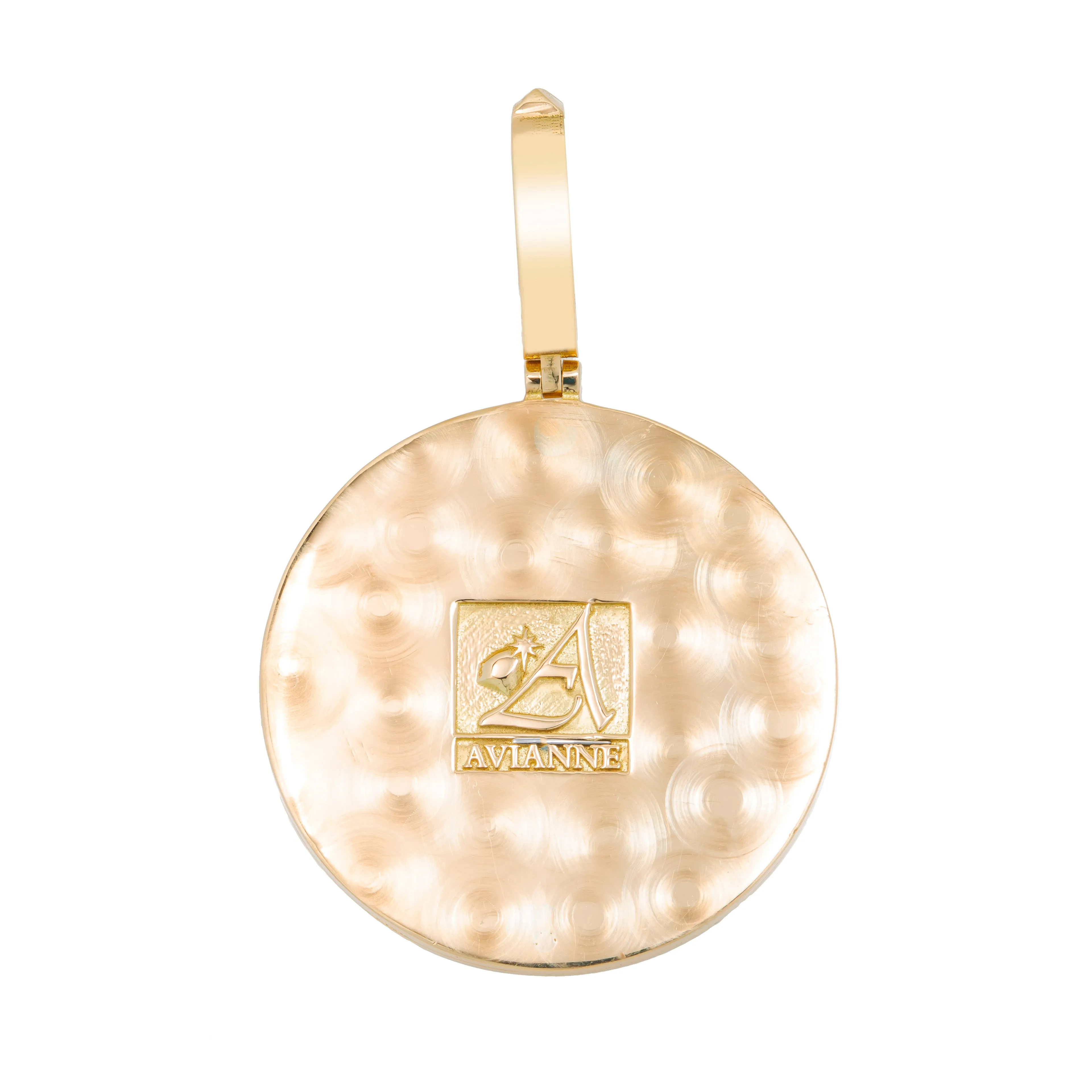 18k Plain Mini Cut Memory Pendant