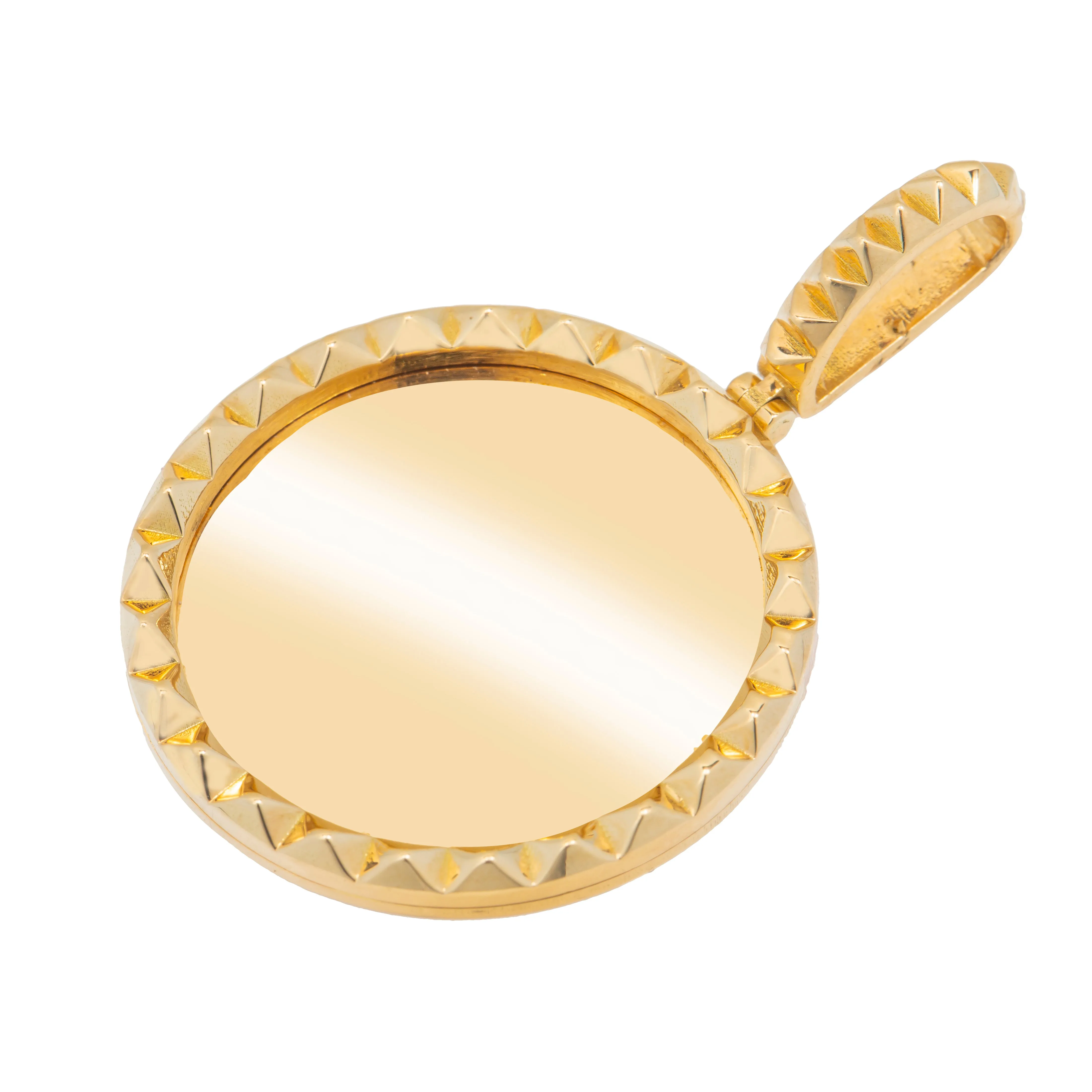 18k Plain Mini Cut Memory Pendant