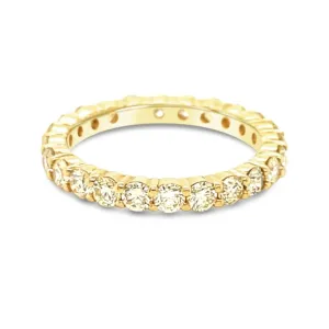18K Yellow Gold Eternity Ring With Fancy Yellow Diamonds (1.64ctw)