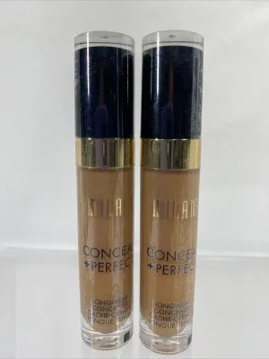 (2) Milani #155 COOL SAND Conceal   Perfect Longwear Concealer 0.17 fl oz