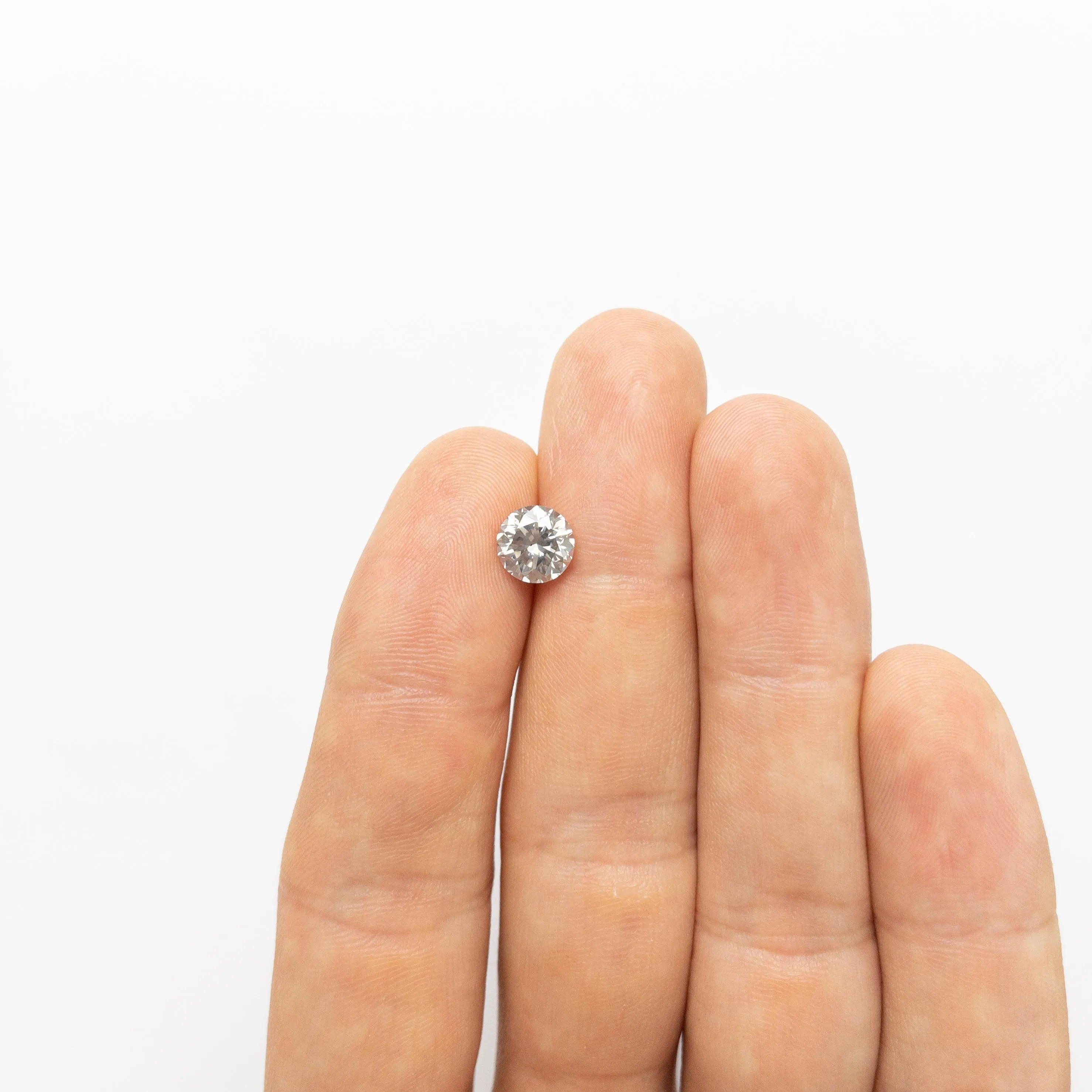 2.05ct 7.57x7.63x5.27mm GIA Fancy Light Grey Round Brilliant 18988-01