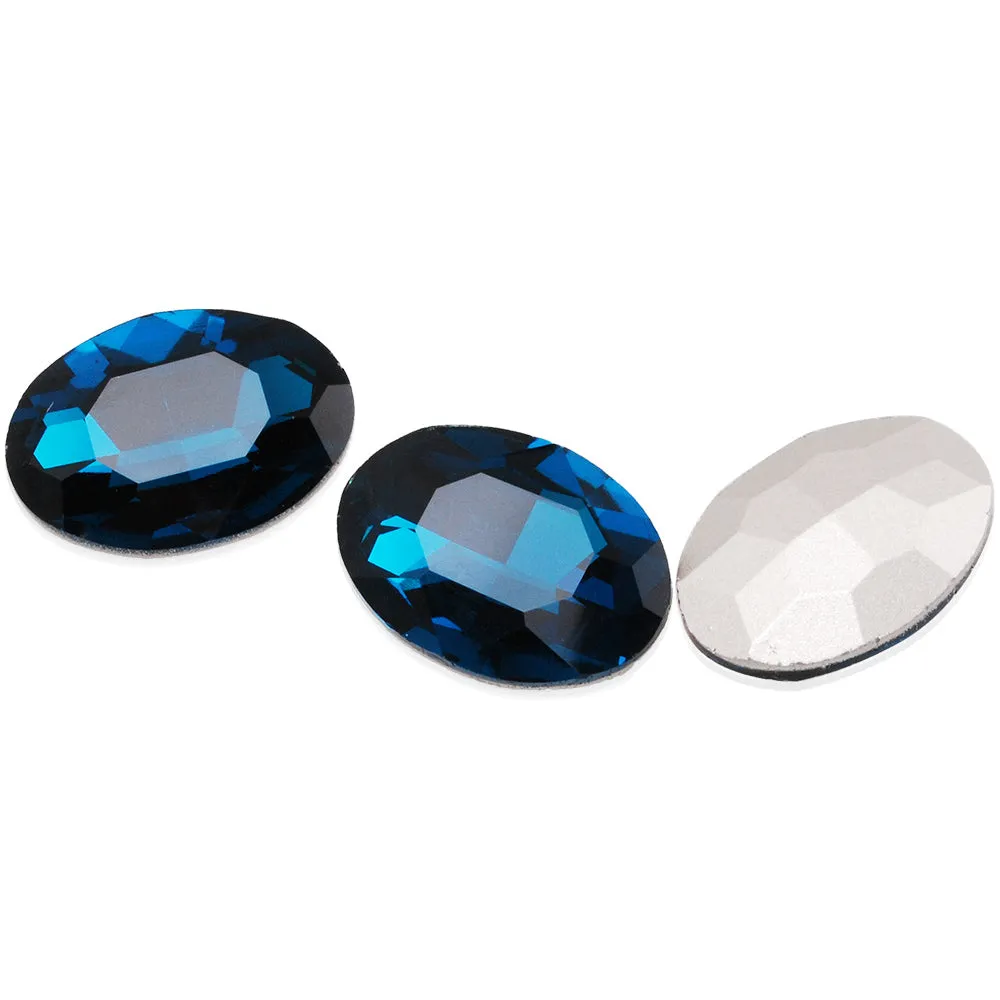 22 *30mm Blue Briolette Crystal Oval Cushion Cut Fancy Stone,Crystal Fancy Stone,4127,10pcs/lot