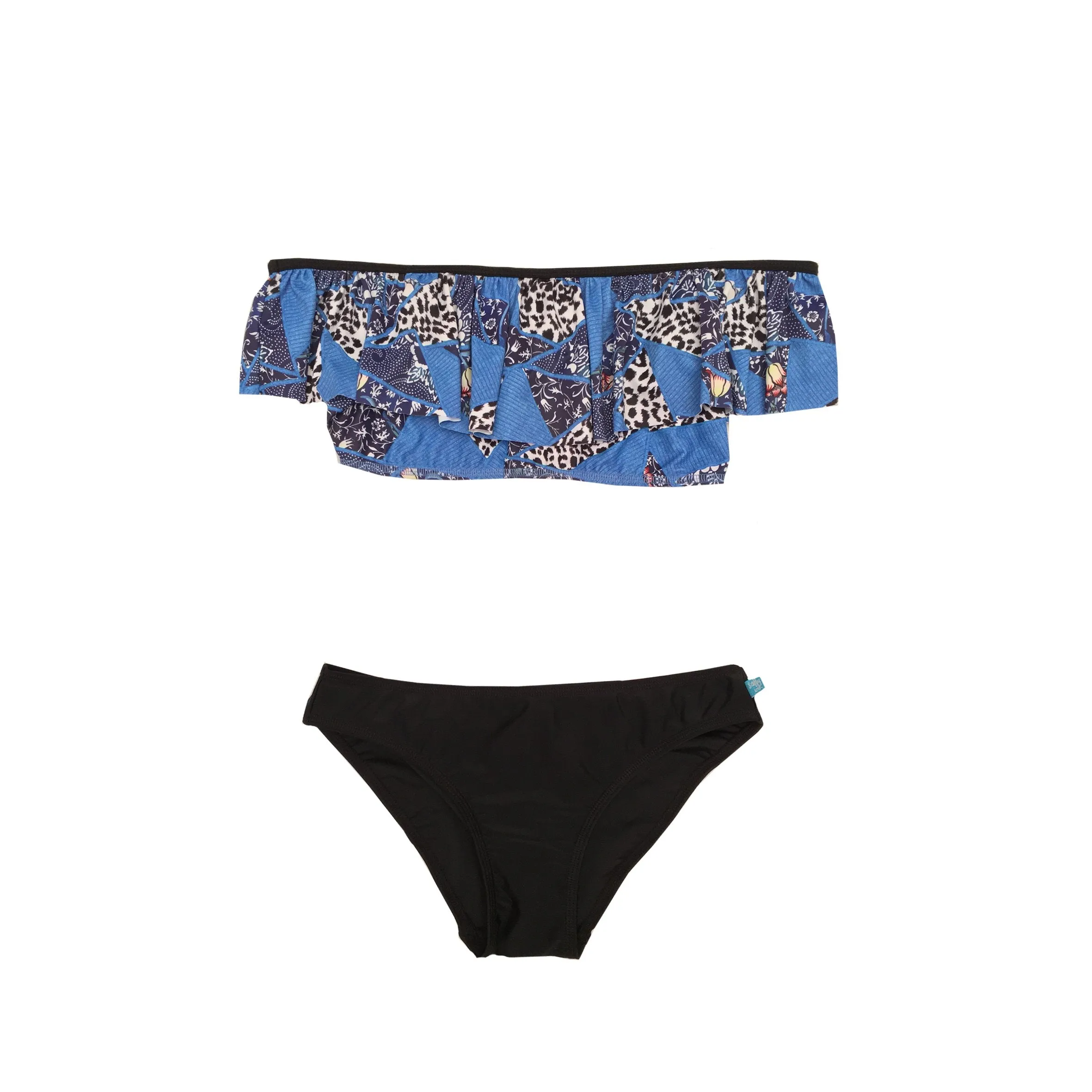 271 Boho Blues Frill Bikini