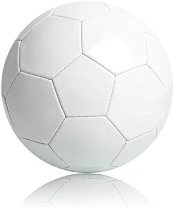 32 Panel Plain Unbranded Football Size 5 - White Plain