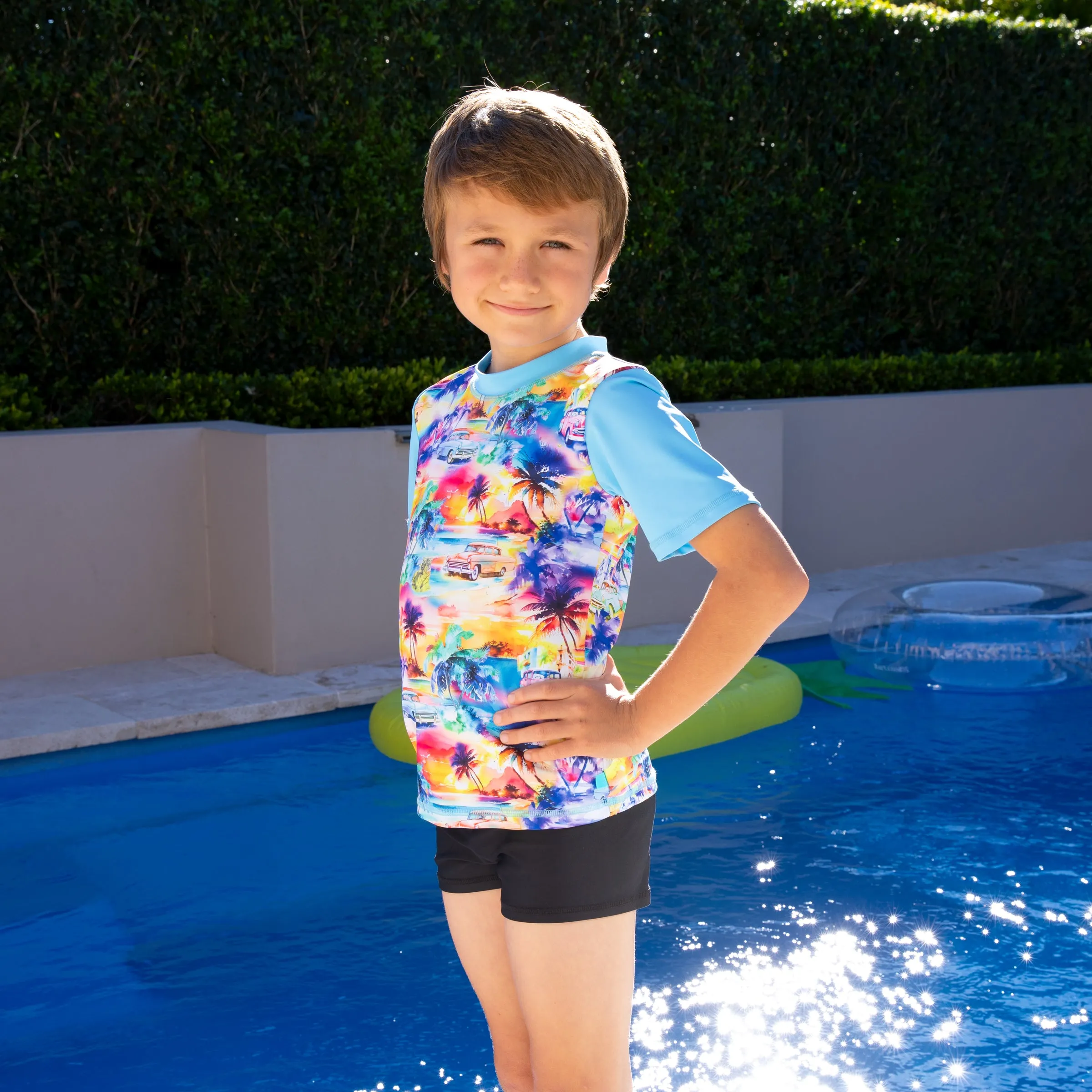 409 Miami Beach Short Sleeve Rashvest Set