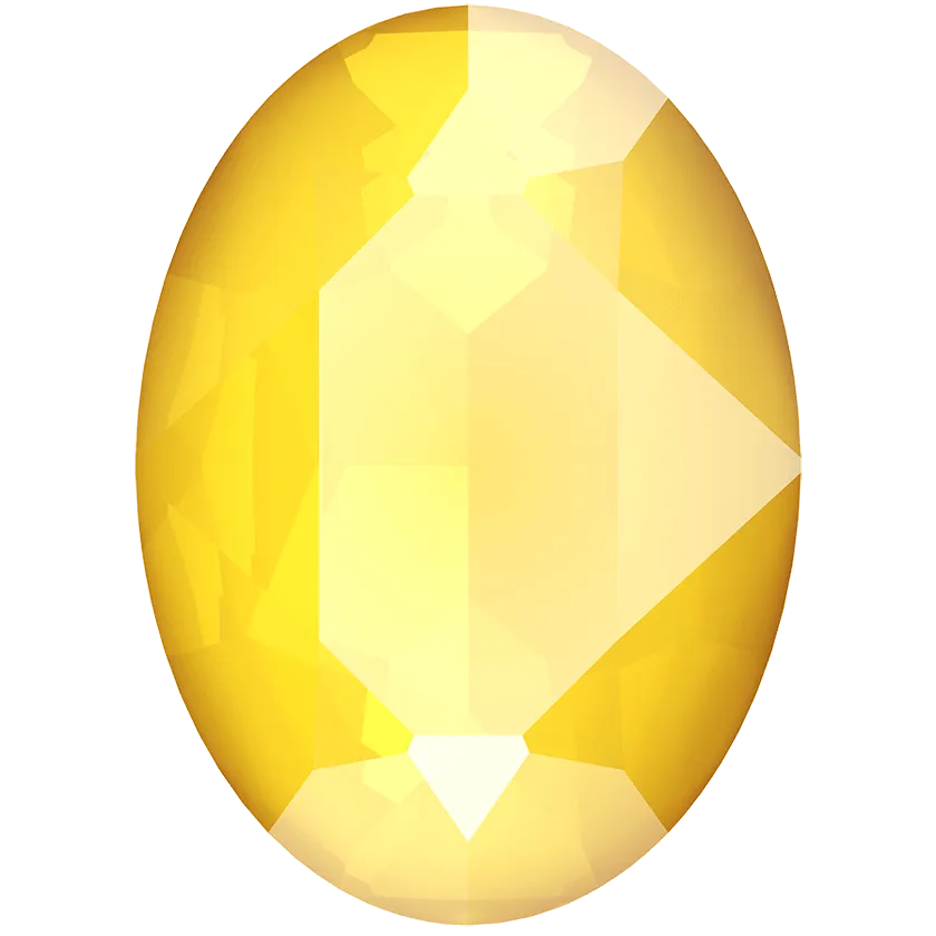 4120 Swarovski Oval Fancy Stones, Crystal Buttercup Unfoiled (001 L124S)