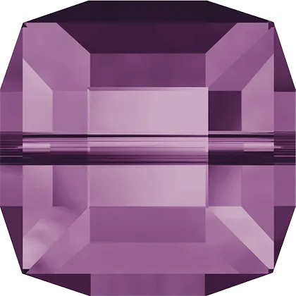 5601 Swarovski Cube Beads, Amethyst (204)